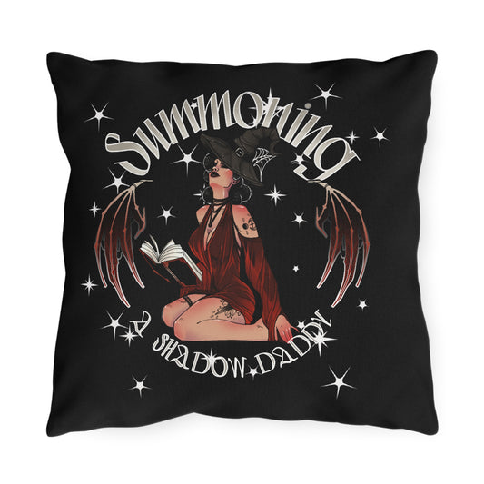 Summoning Shadow Daddy Outdoor Pillow - Gothic Decor for Witchy Vibes