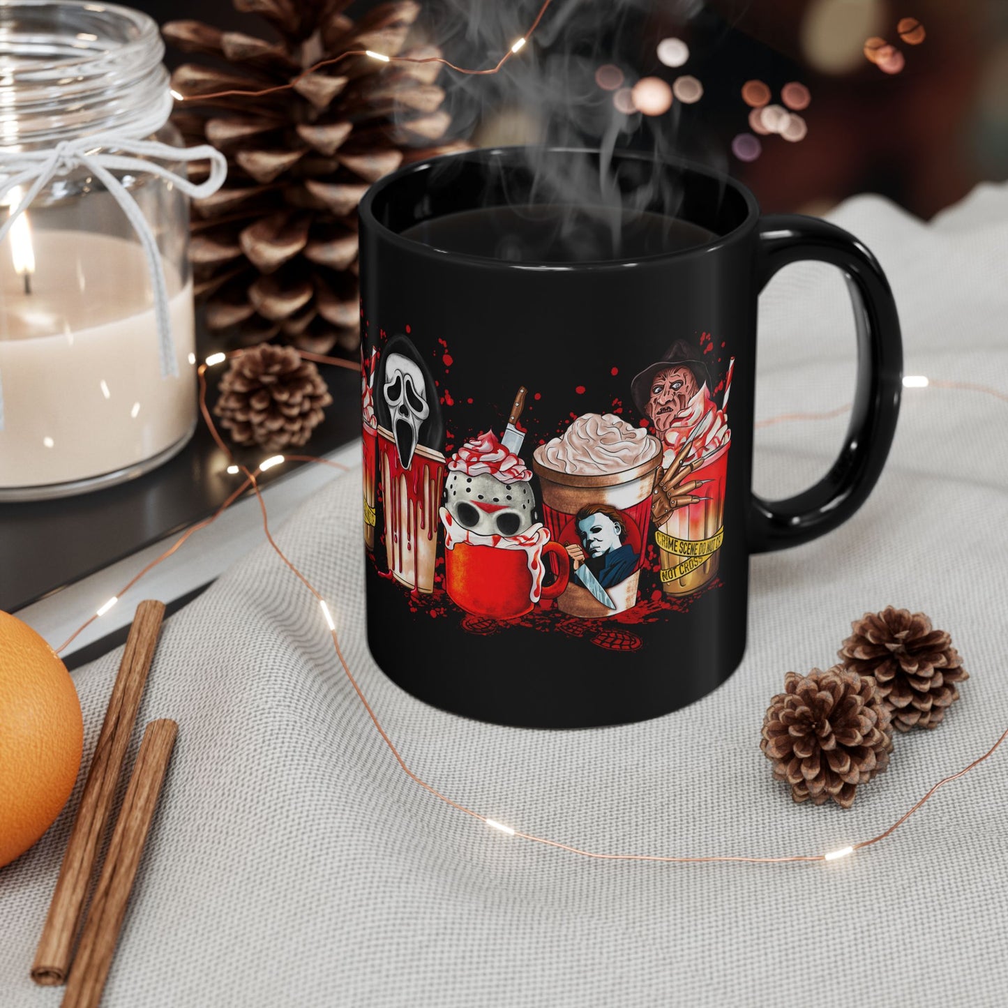 Spooky coffee 11oz Black Mug