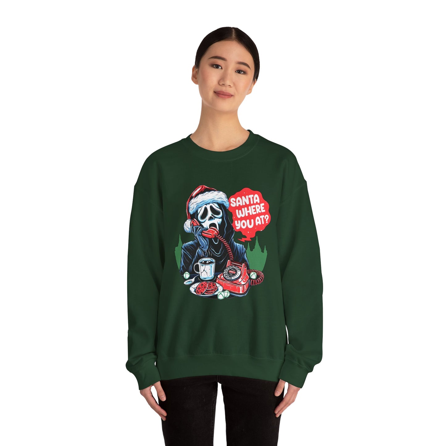 Santa Ghostface Gildan Crewneck Sweatshirt