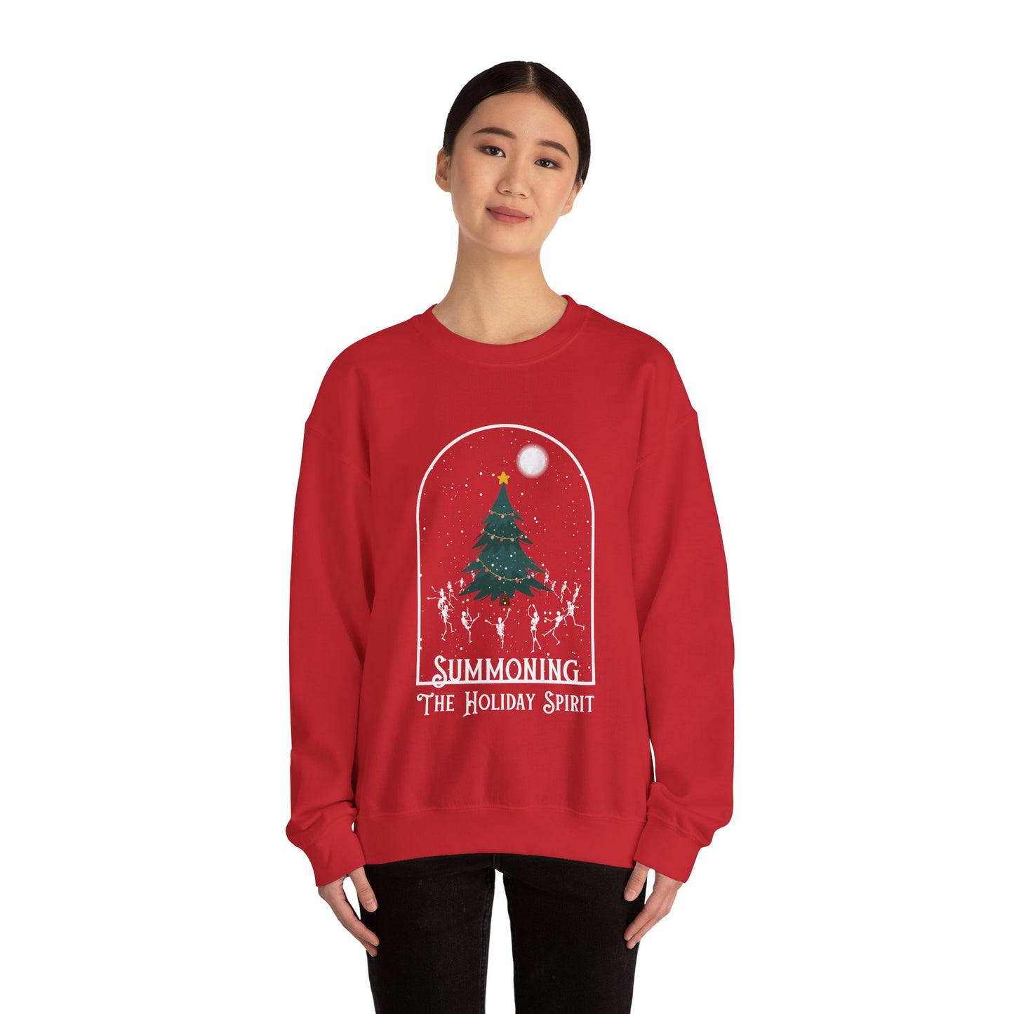 Summoning Holiday Spirit Gildan Crewneck Sweatshirt