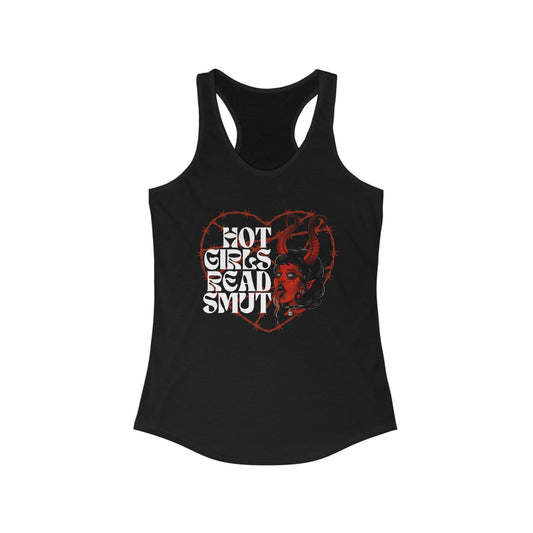Hot Girls Read Smut Racerback Tank - Trendy Women’s Fitness Top