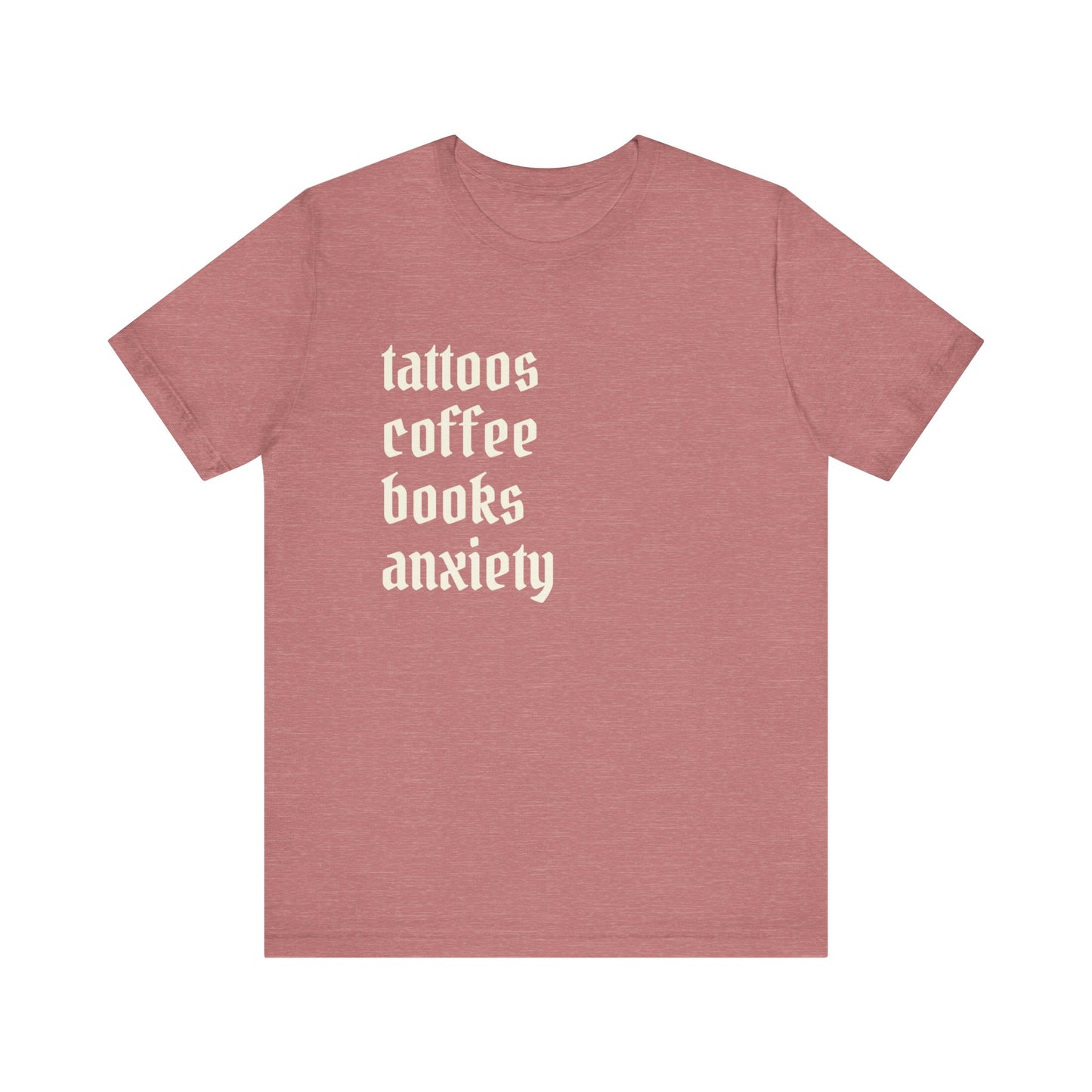 Tattoos coffee books anxiety