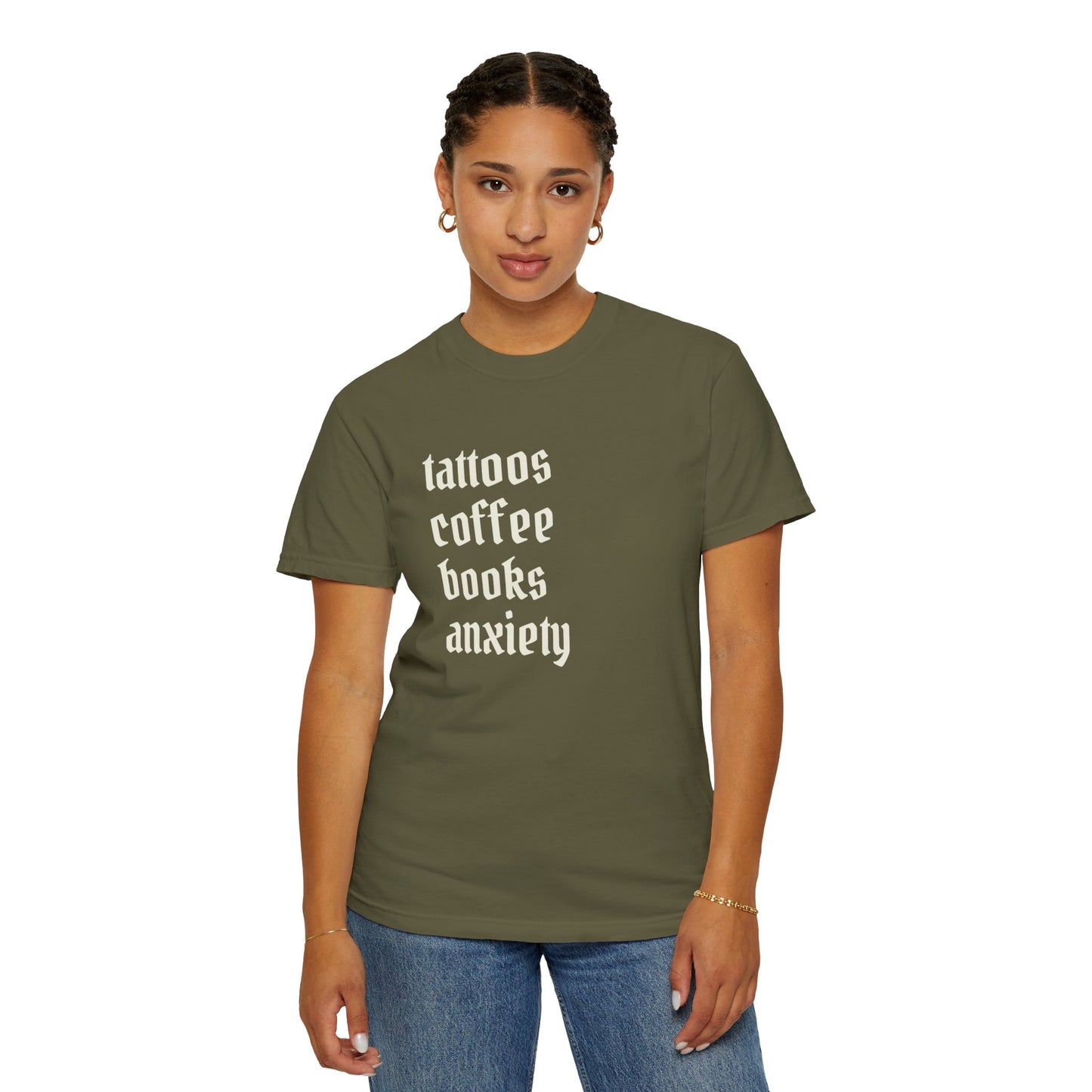 Tattoos coffee books anxiety