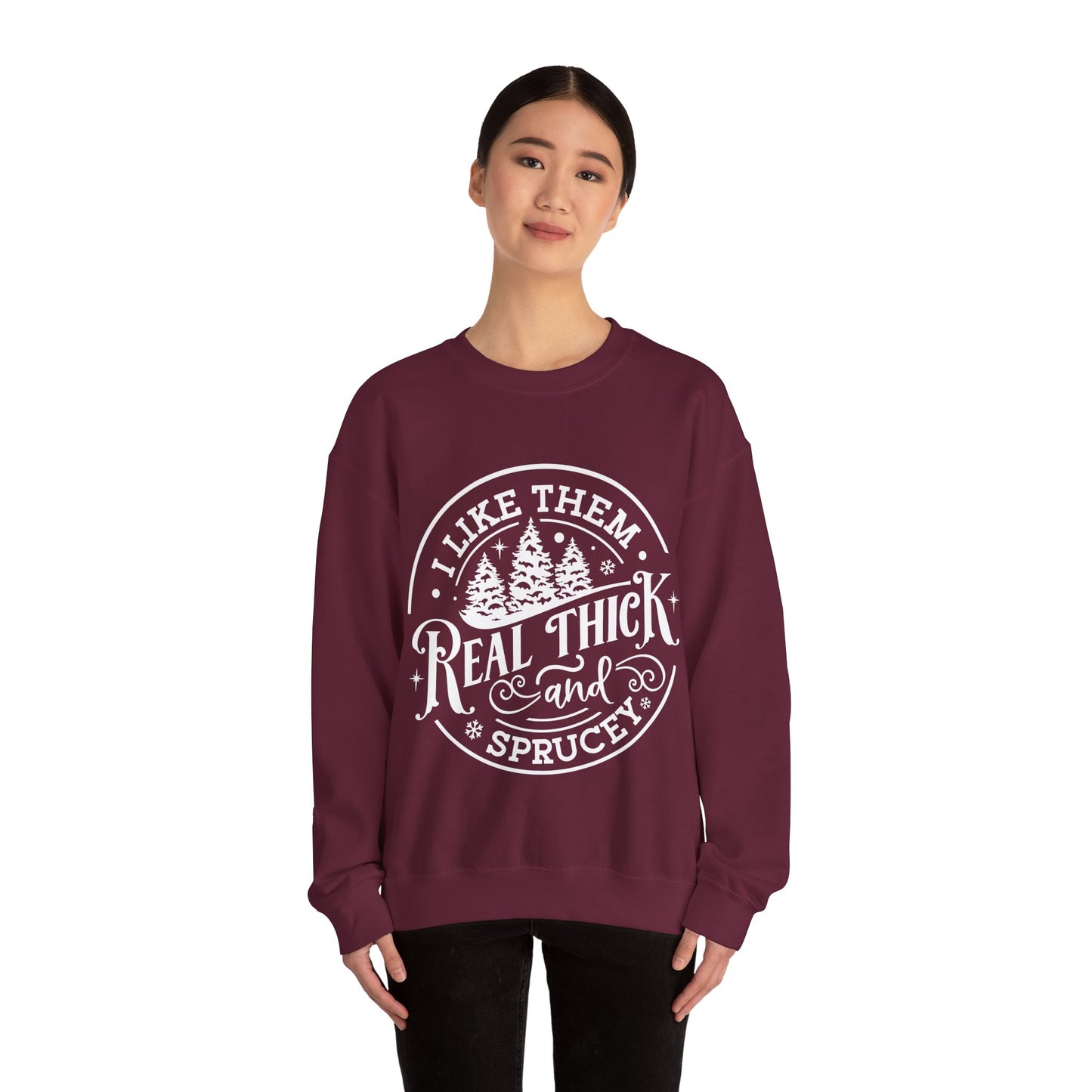 Thick and Sprucey Gildan Crewneck Sweatshirt