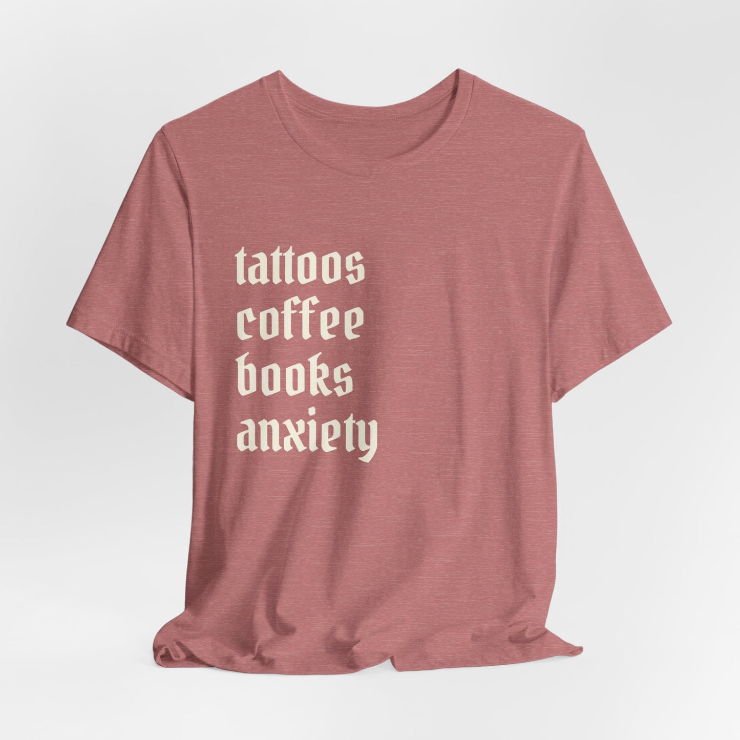 Tattoos coffee books anxiety