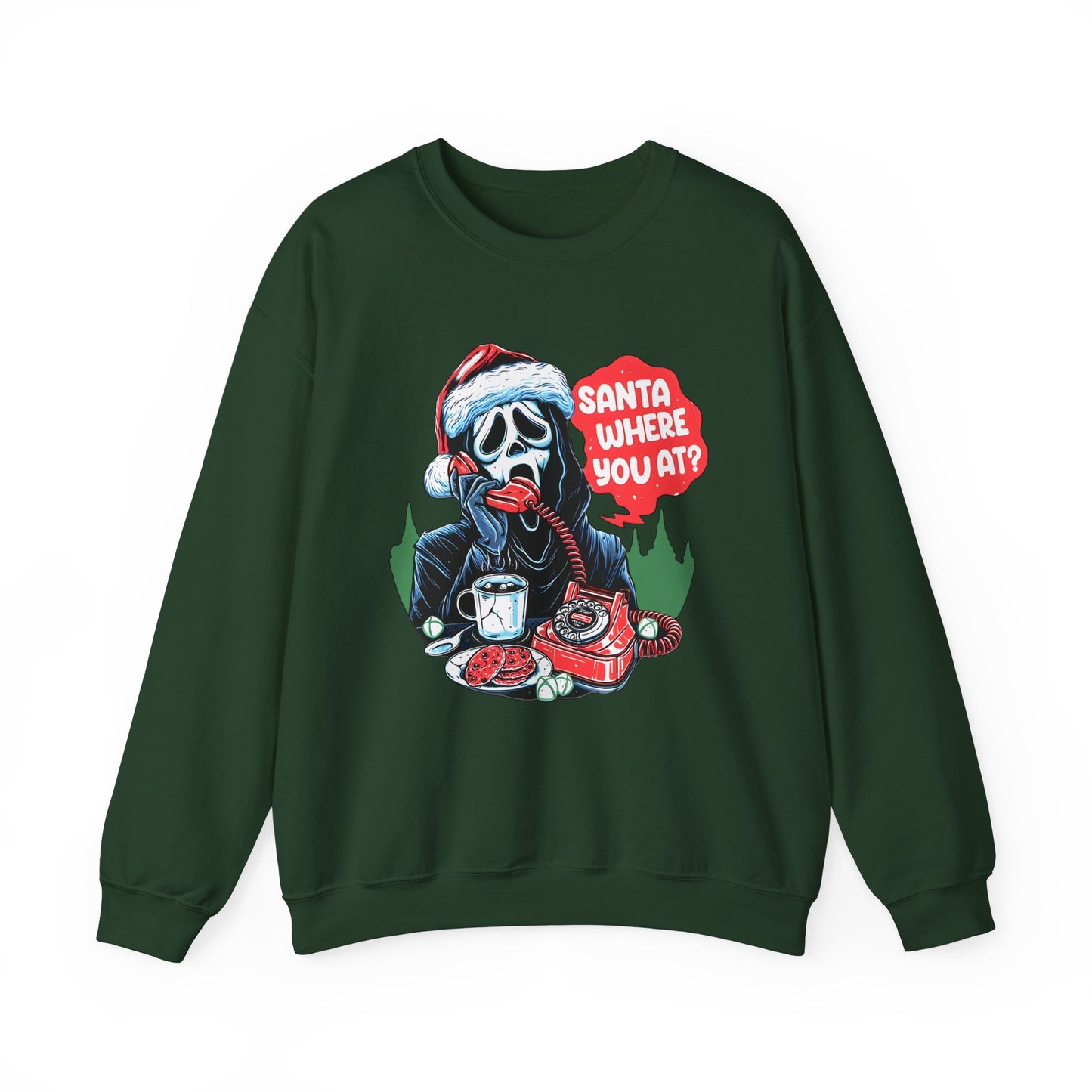 Santa Ghostface Gildan Crewneck Sweatshirt