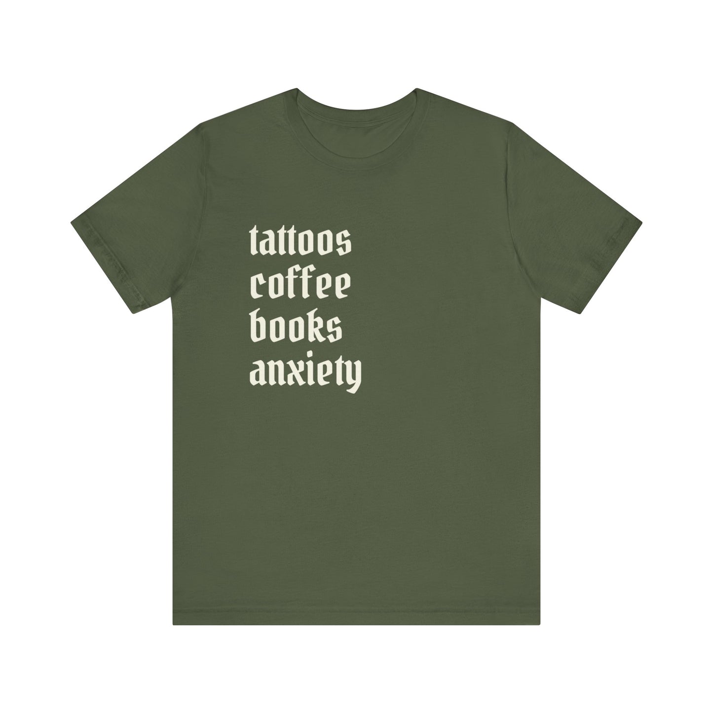Tattoos coffee books anxiety