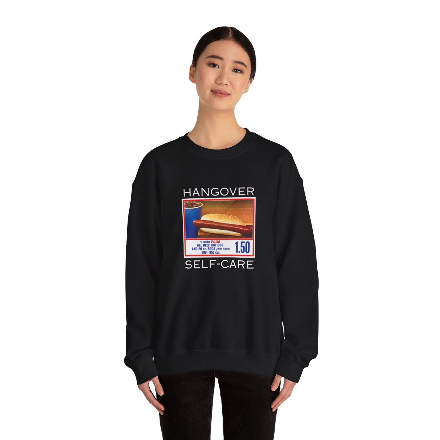 Hangover Self-Care Gildan Crewneck Sweatshirt