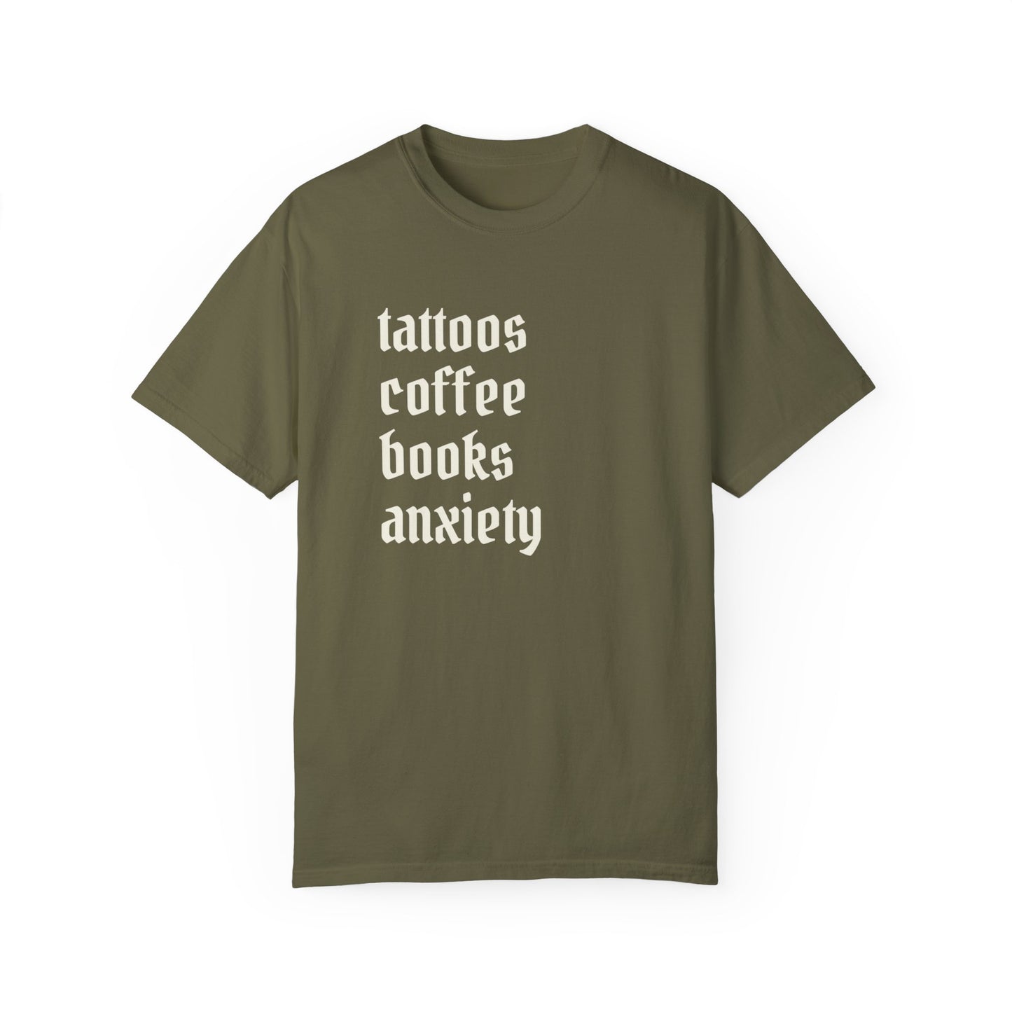 Tattoos coffee books anxiety