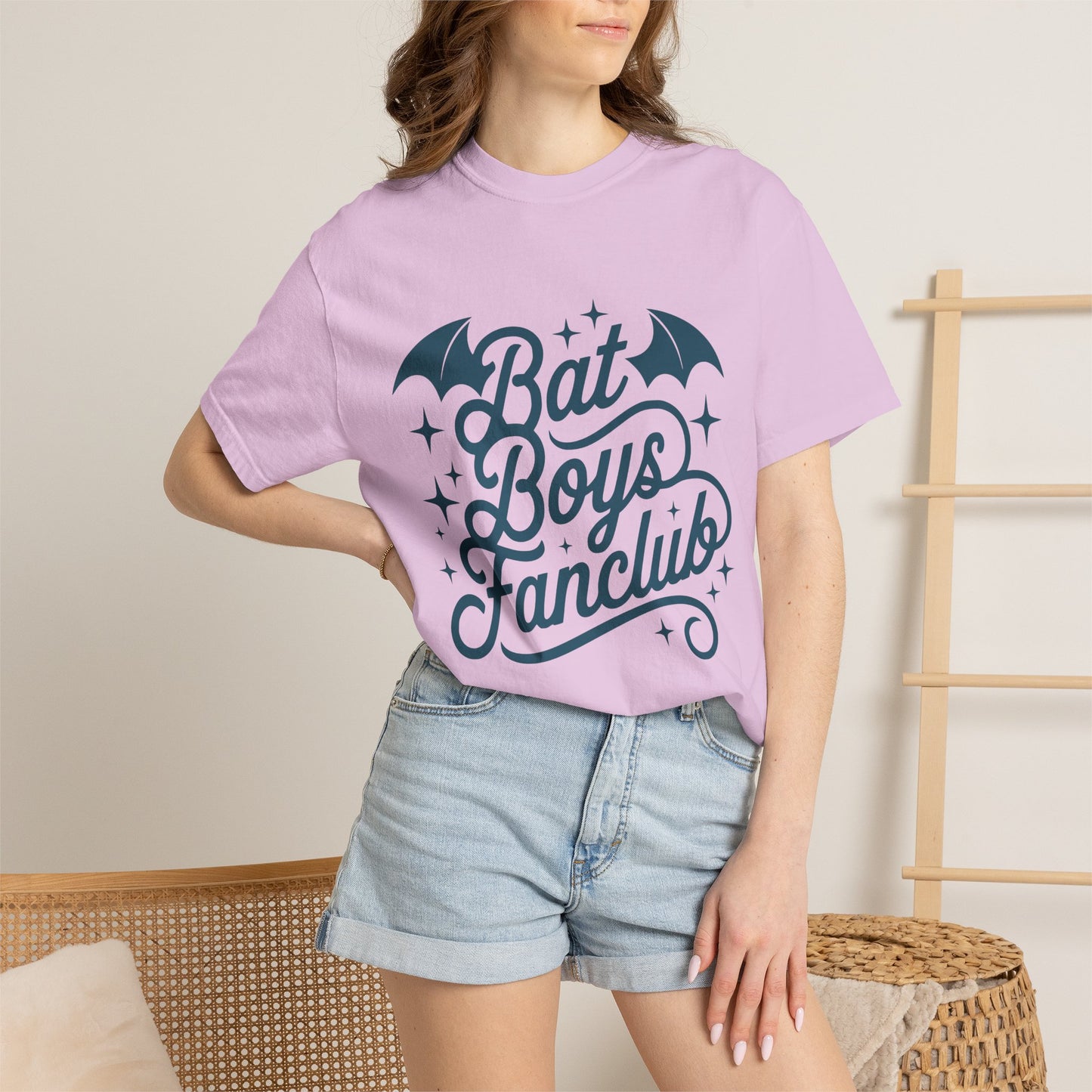 Bat Boys Fanclub T-Shirt — Retro Script Bat Graphic Tee
