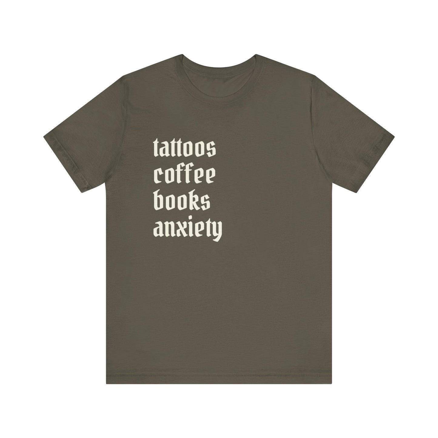 Tattoos coffee books anxiety