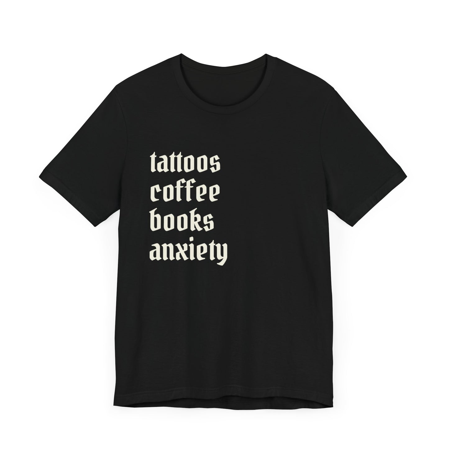 Tattoos coffee books anxiety