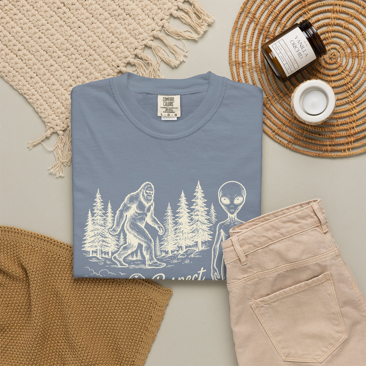 Respect the Locals Alien & Bigfoot Graphic T-Shirt