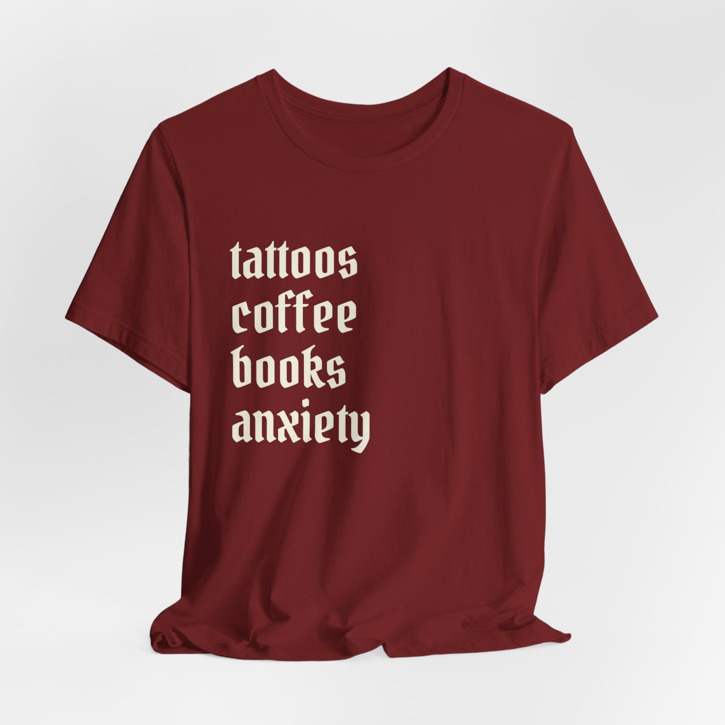 Tattoos coffee books anxiety