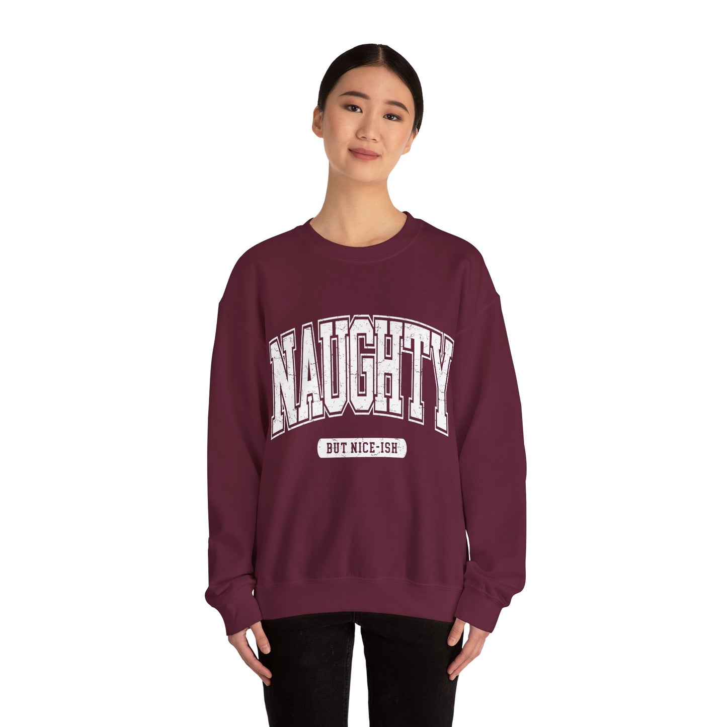 Naughty Gildan Crewneck Sweatshirt