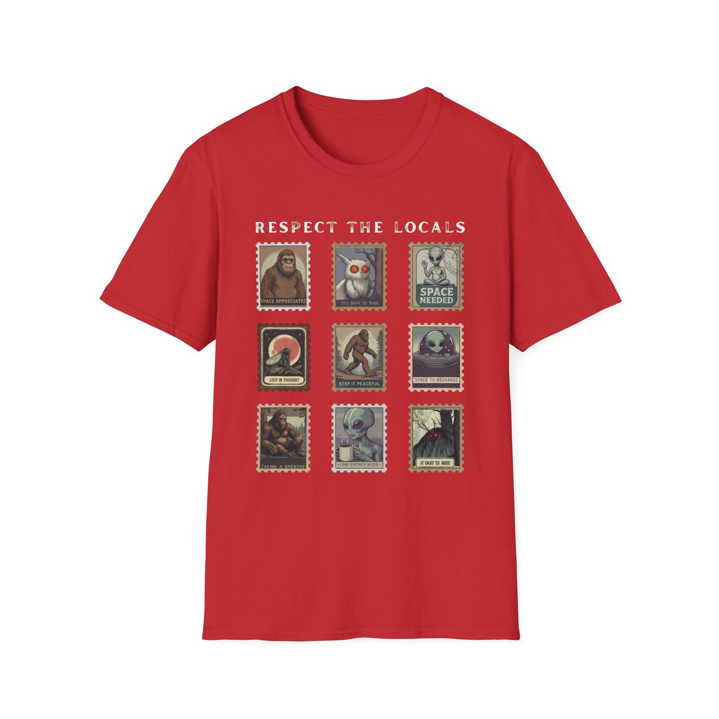 Alien Postage Stamp Graphic Tee — "Space Needed" Retro Sci‑Fi T-Shirt