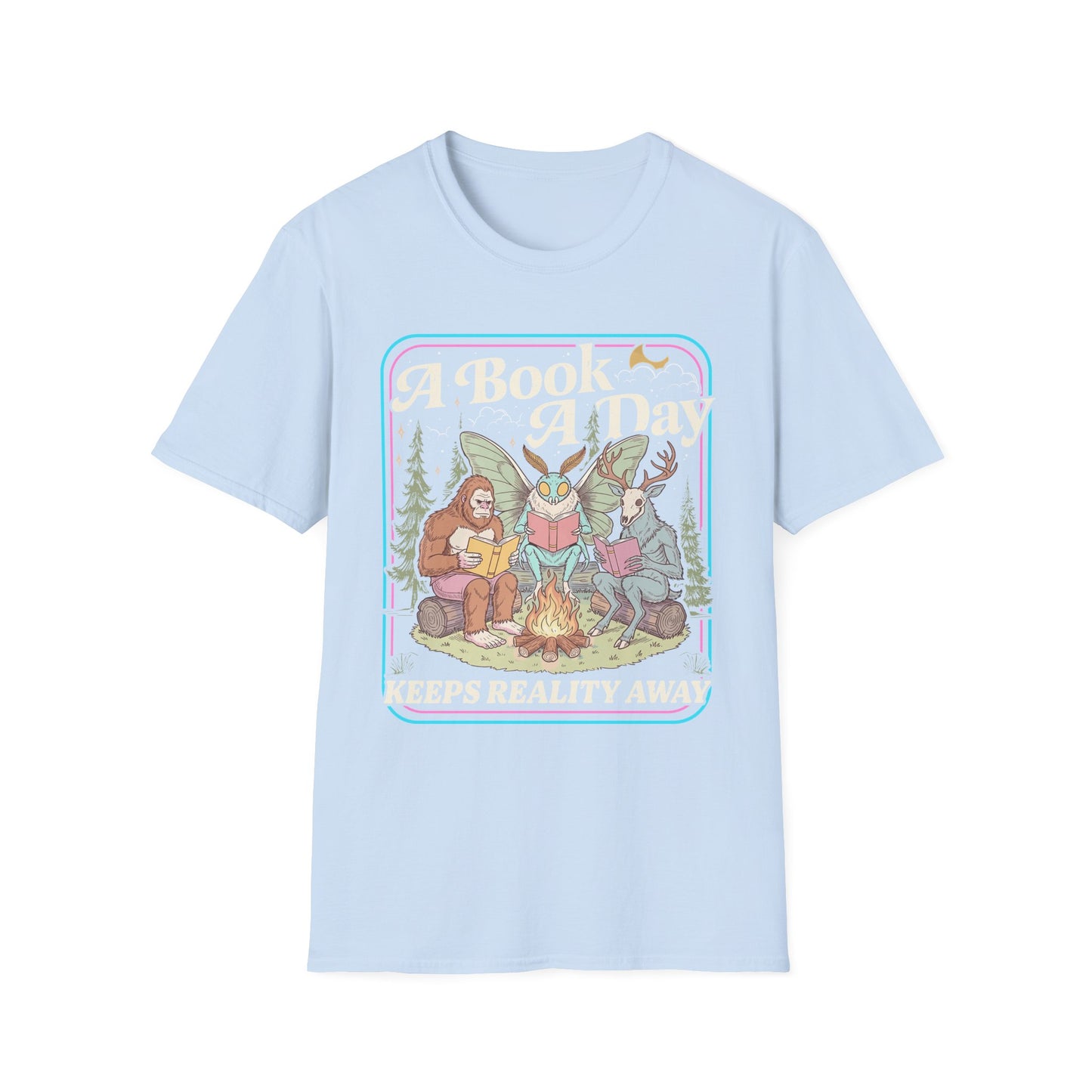 A Book A Day T‑Shirt — Retro Fairy Tale Reading Graphic Tee