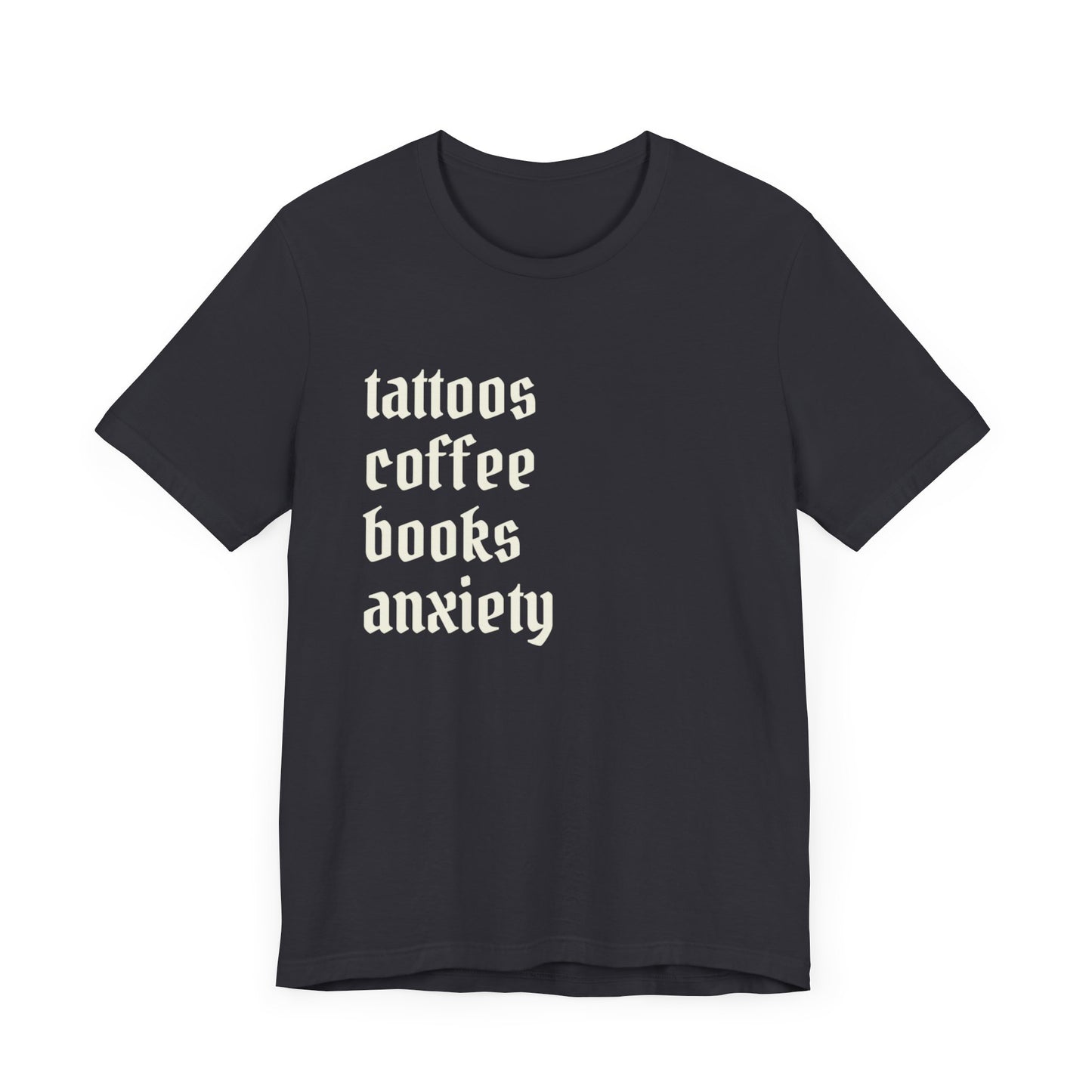 Tattoos coffee books anxiety