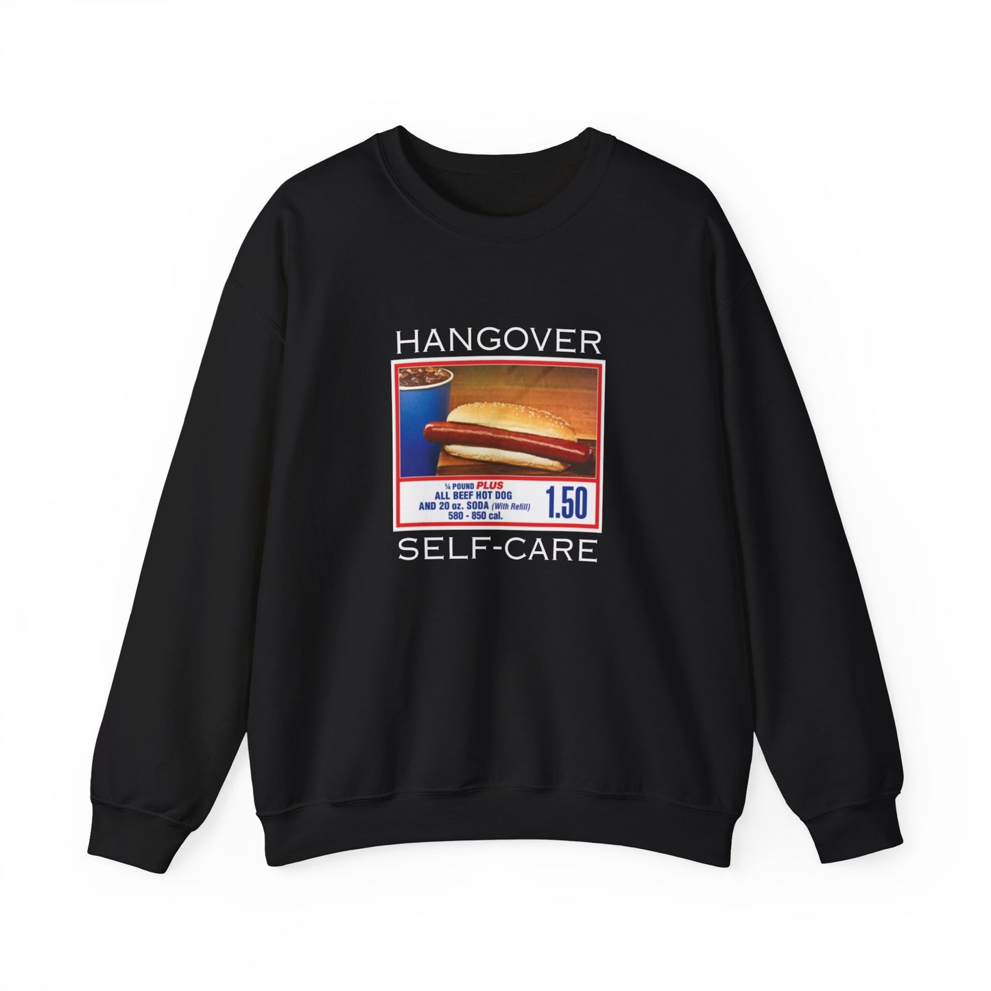 Hangover Self-Care Gildan Crewneck Sweatshirt