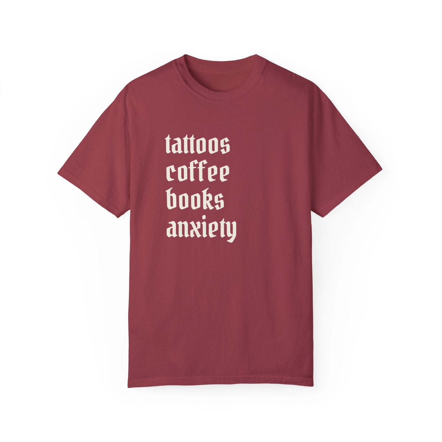Tattoos coffee books anxiety