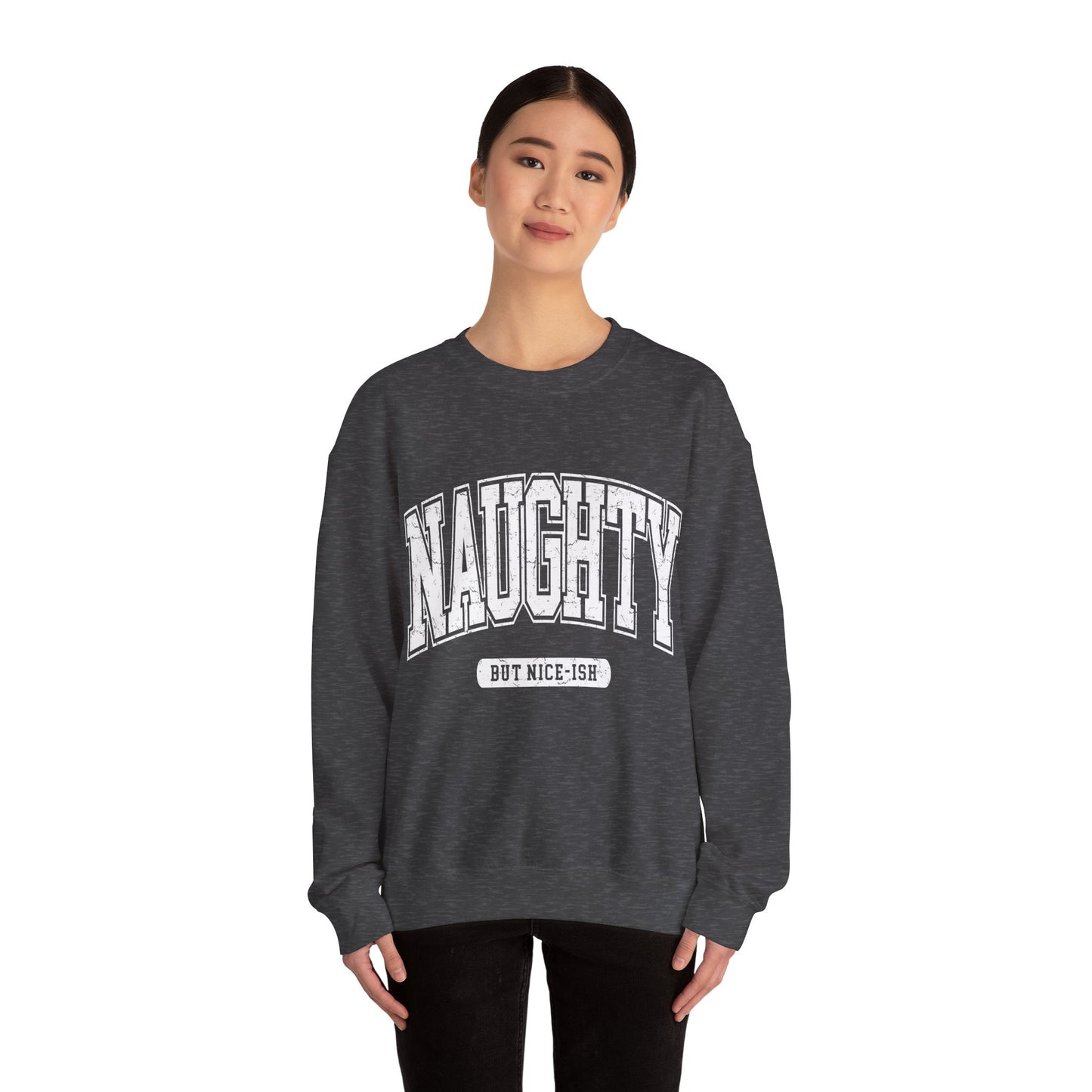 Naughty Gildan Crewneck Sweatshirt