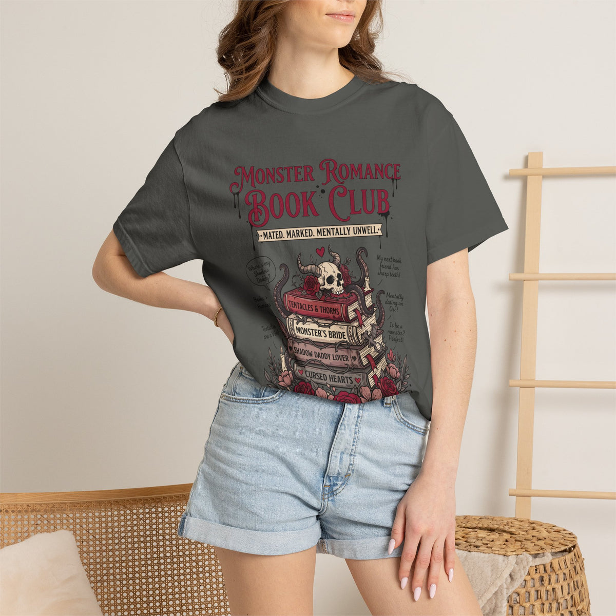Monster Romance Book Club T-Shirt — Gothic Booklover Tee