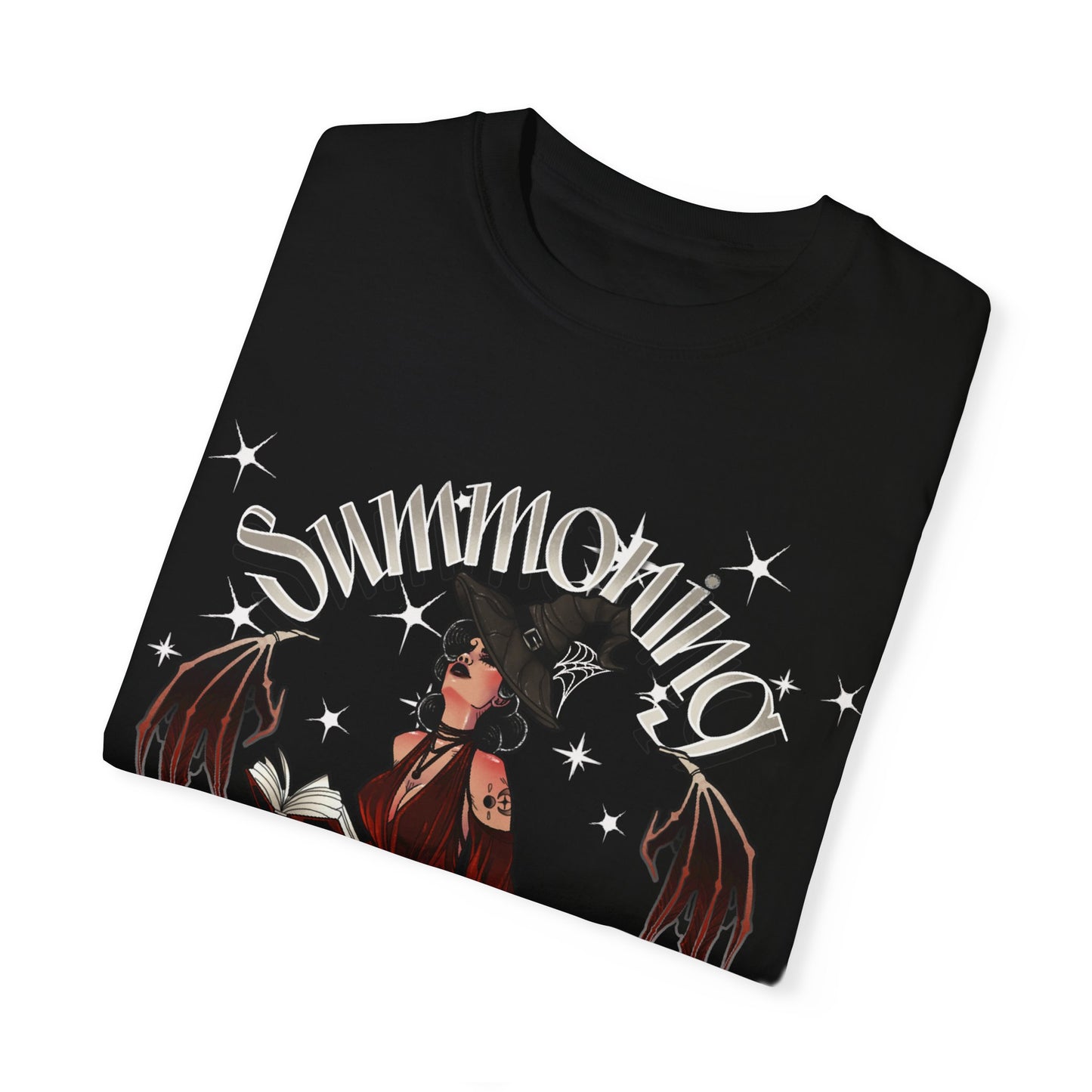 Summoning Shadow Daddy Unisex Garment-Dyed T-Shirt - Dark Aesthetic Tee for Alternative Fashion
