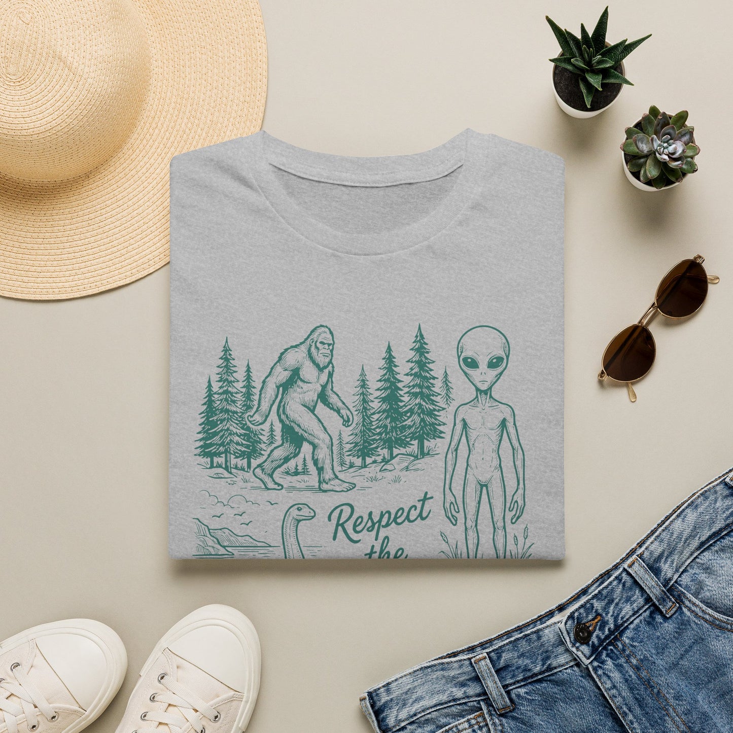 "Respect the Local" Sasquatch & Alien Graphic Tee