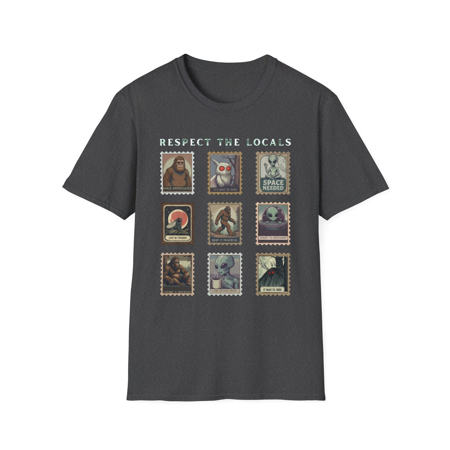 Alien Postage Stamp Graphic Tee — "Space Needed" Retro Sci‑Fi T-Shirt