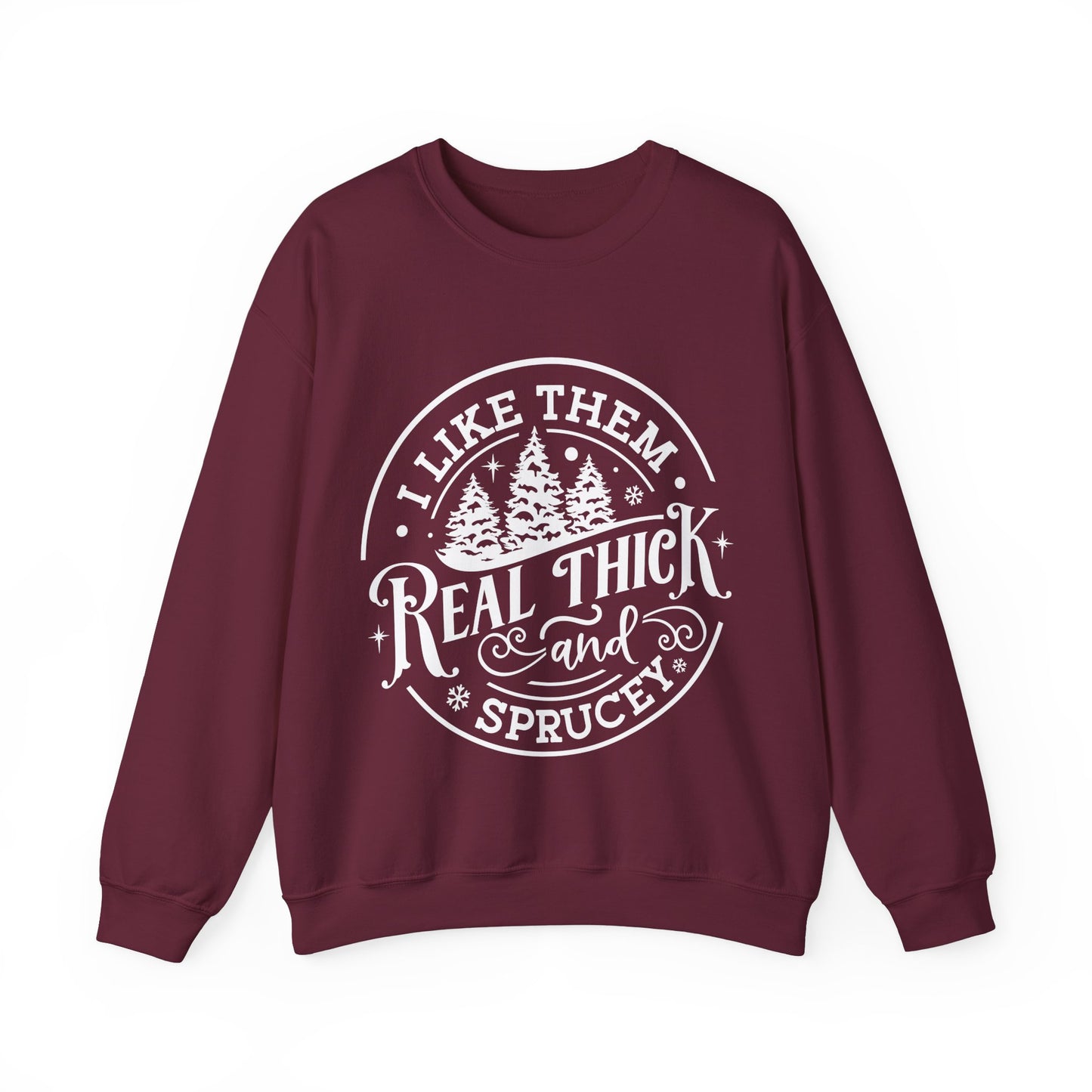 Thick and Sprucey Gildan Crewneck Sweatshirt