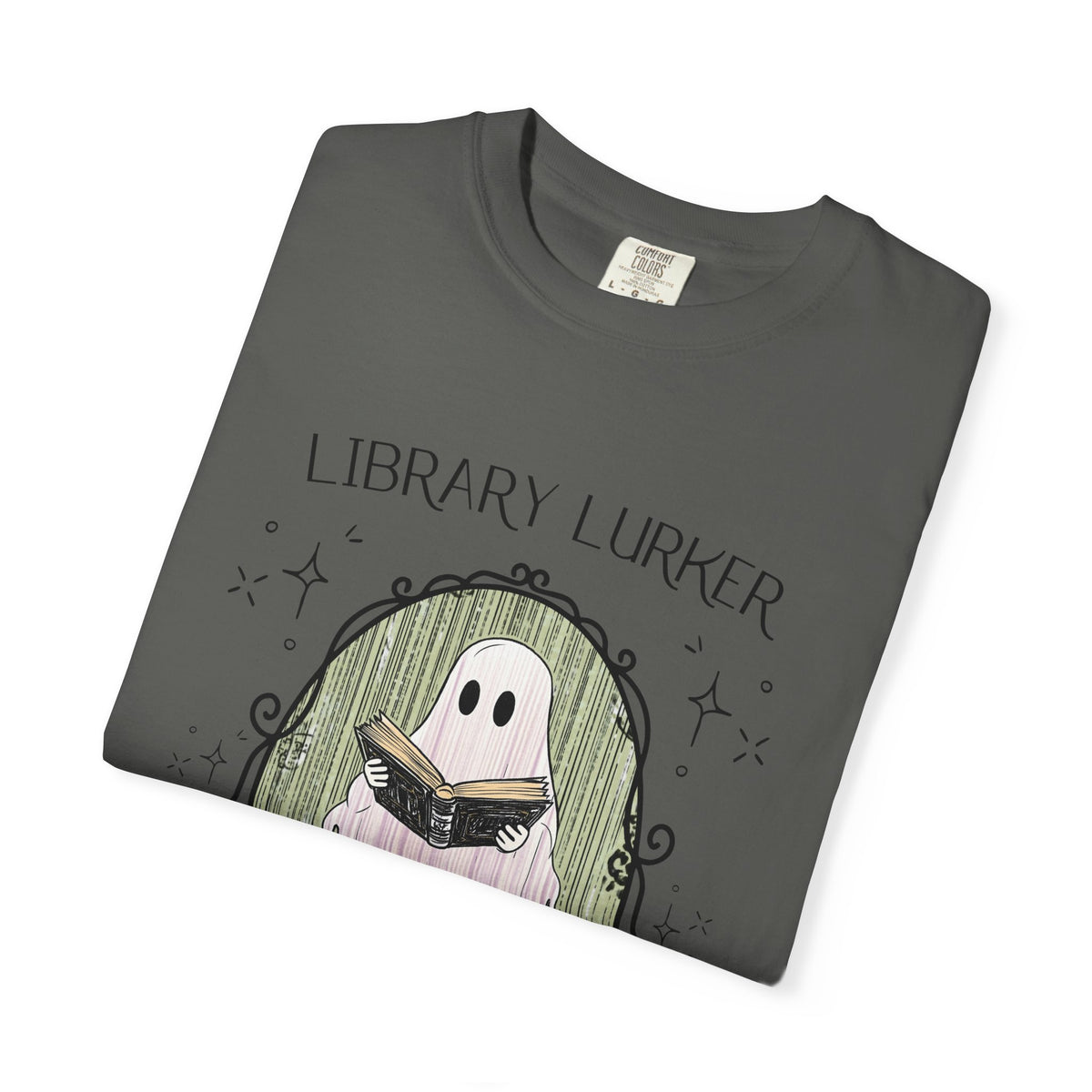 Library Lurker T-Shirt — Cute Ghost Book Lover Tee