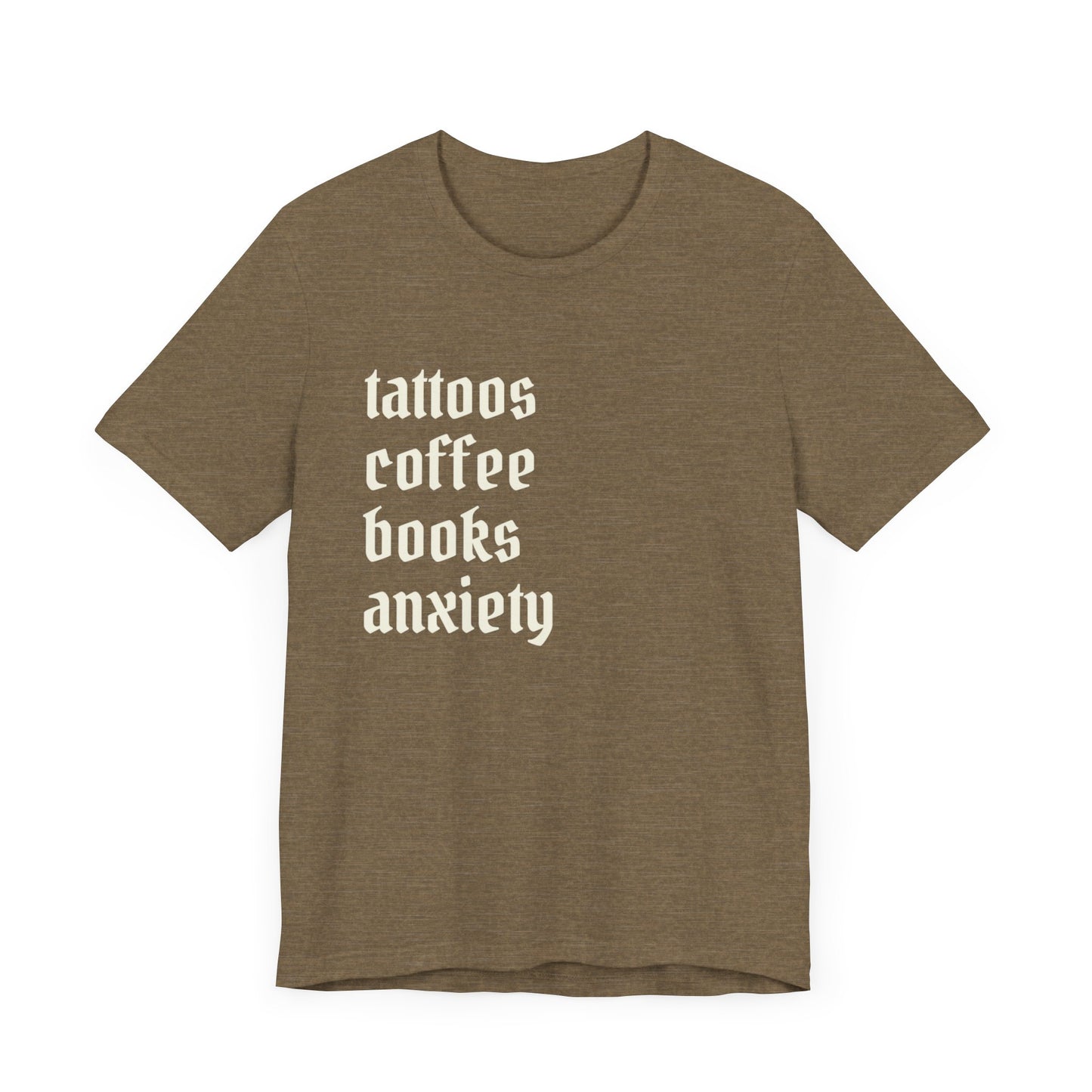 Tattoos coffee books anxiety