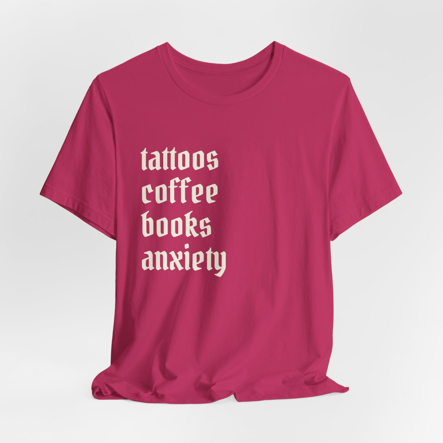 Tattoos coffee books anxiety