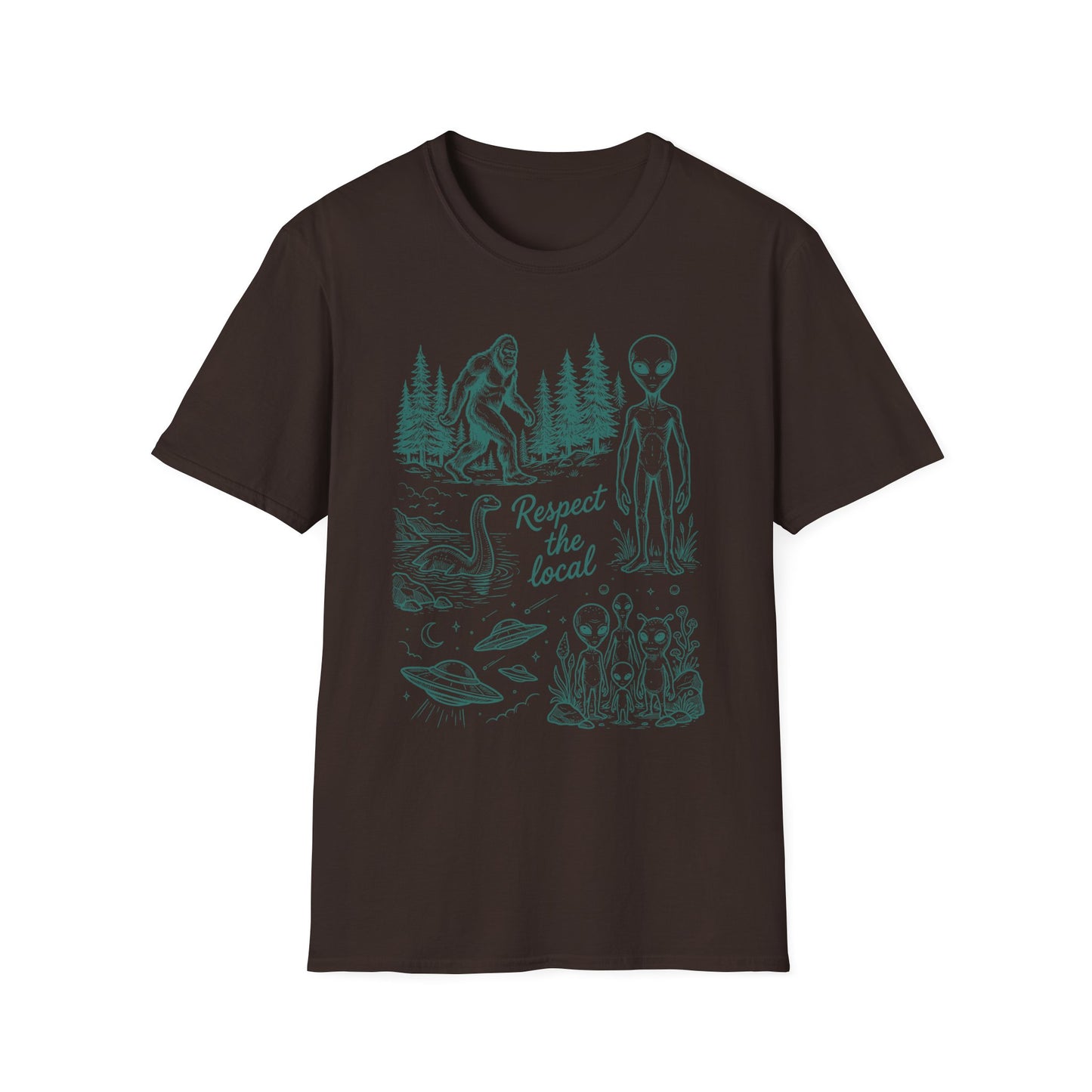 "Respect the Local" Sasquatch & Alien Graphic Tee