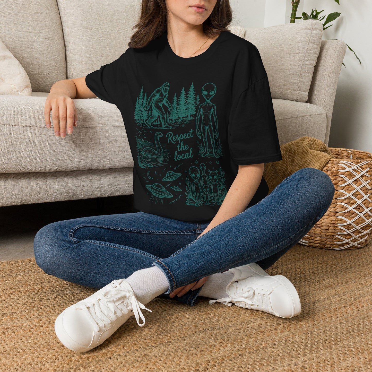 "Respect the Local" Sasquatch & Alien Graphic Tee