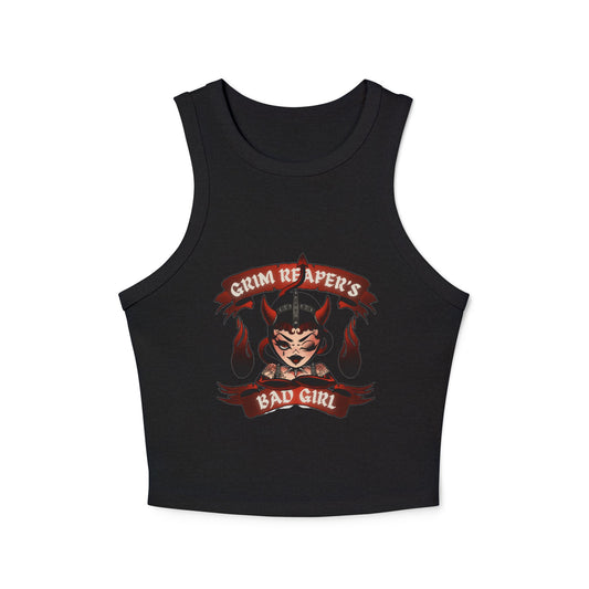 Grim Reaper's Bad Girl Crop Tank Top - Edgy Women's Fashion