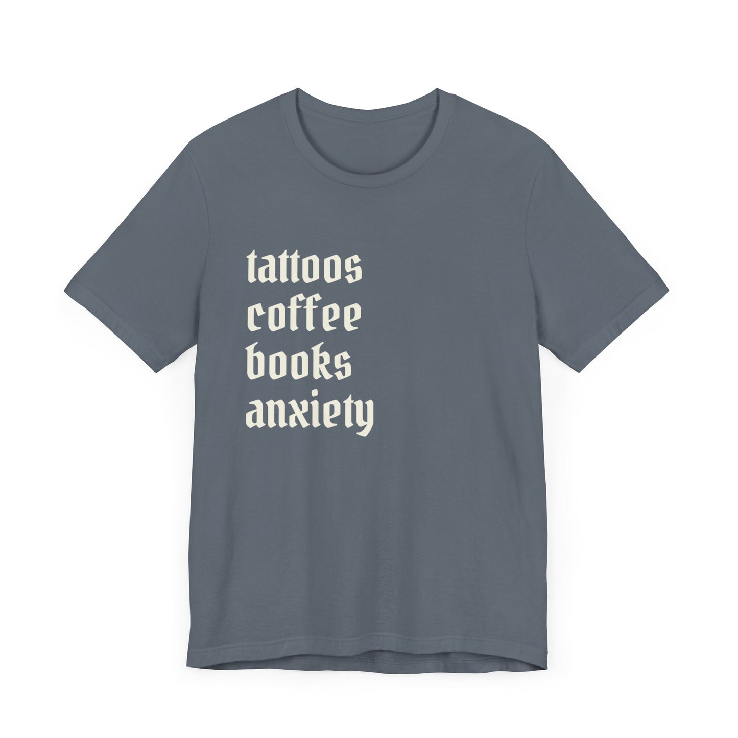 Tattoos coffee books anxiety