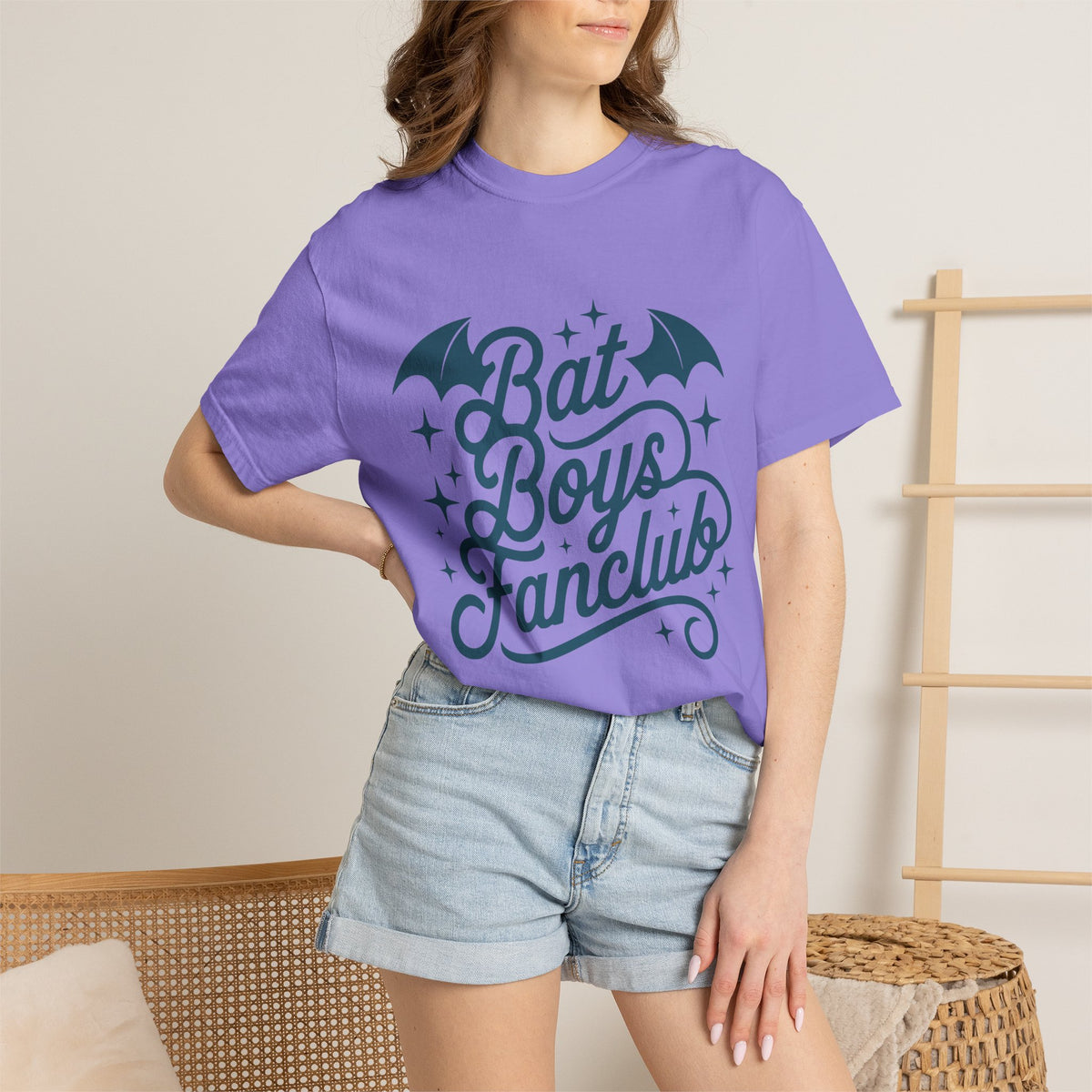 Bat Boys Fanclub T-Shirt — Retro Script Bat Graphic Tee