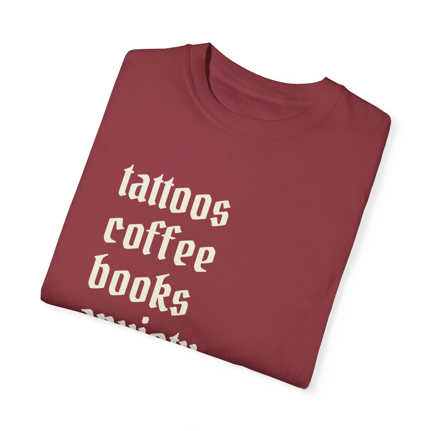 Tattoos coffee books anxiety