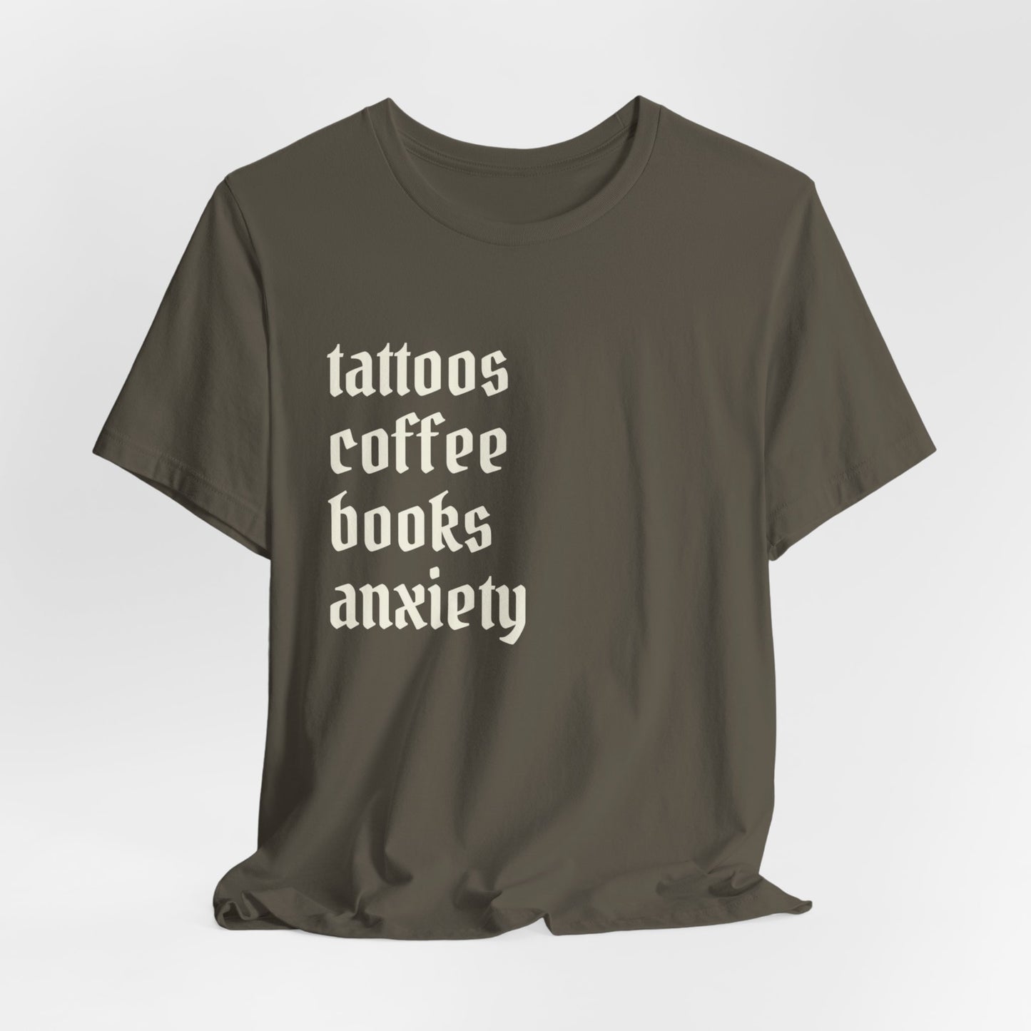 Tattoos coffee books anxiety