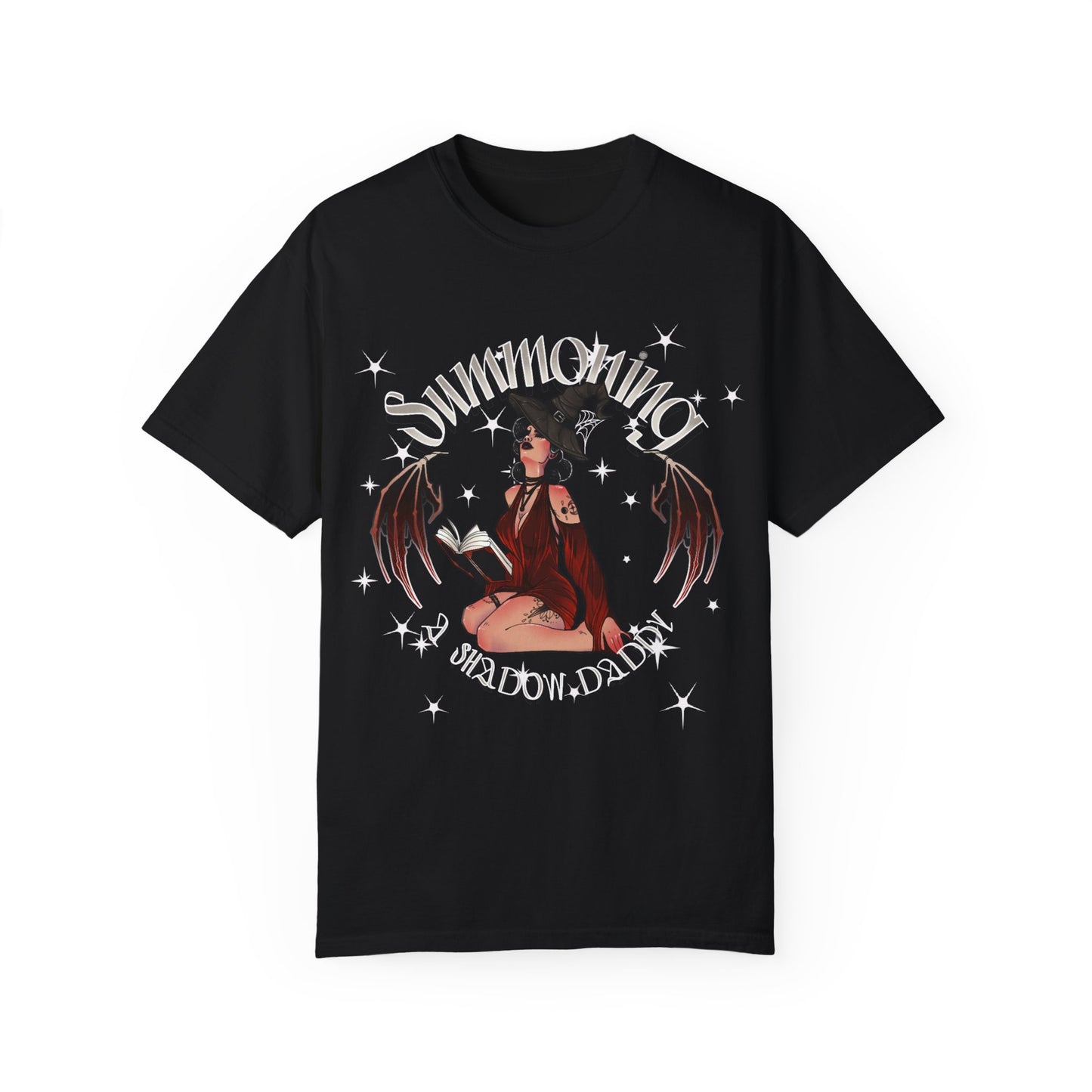 Summoning Shadow Daddy Unisex Garment-Dyed T-Shirt - Dark Aesthetic Tee for Alternative Fashion