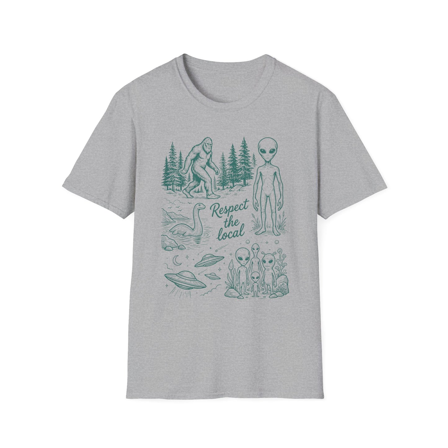 "Respect the Local" Sasquatch & Alien Graphic Tee