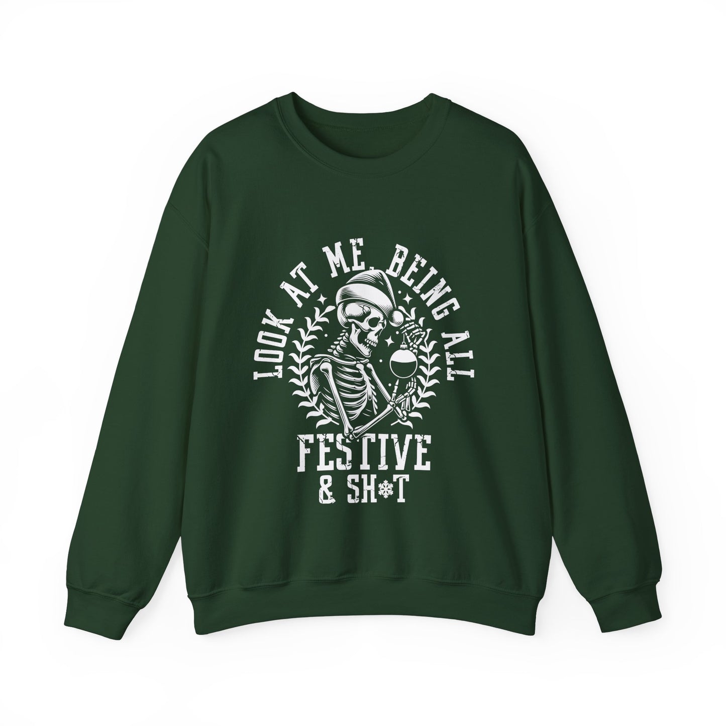 Festive and Shiz Gildan Crewneck Sweatshirt