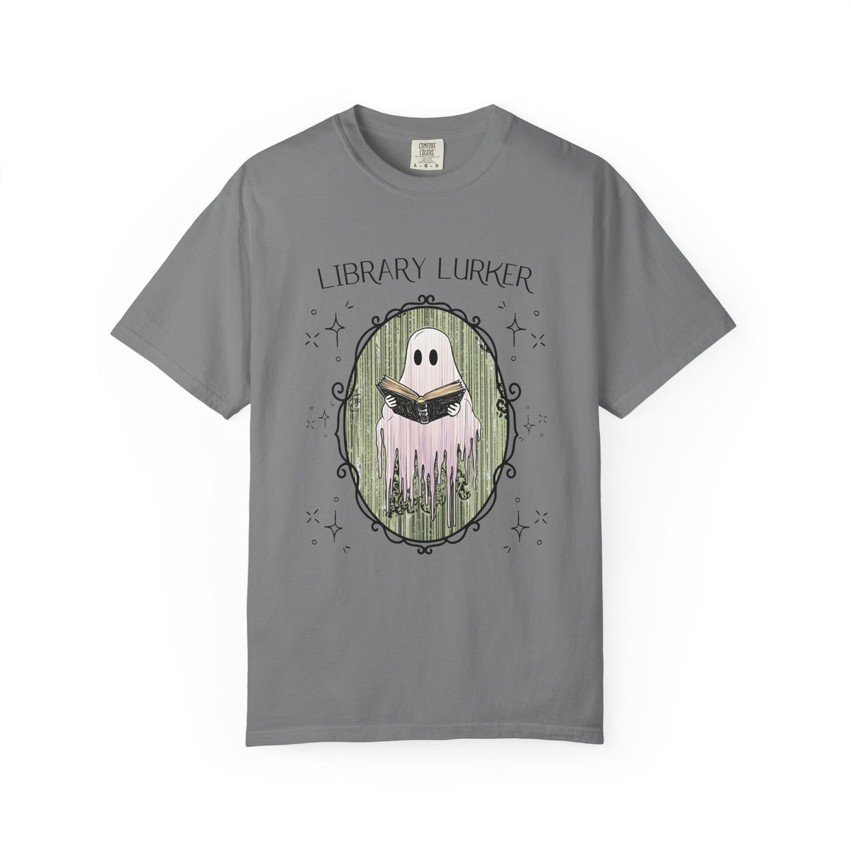 Library Lurker T-Shirt — Cute Ghost Book Lover Tee