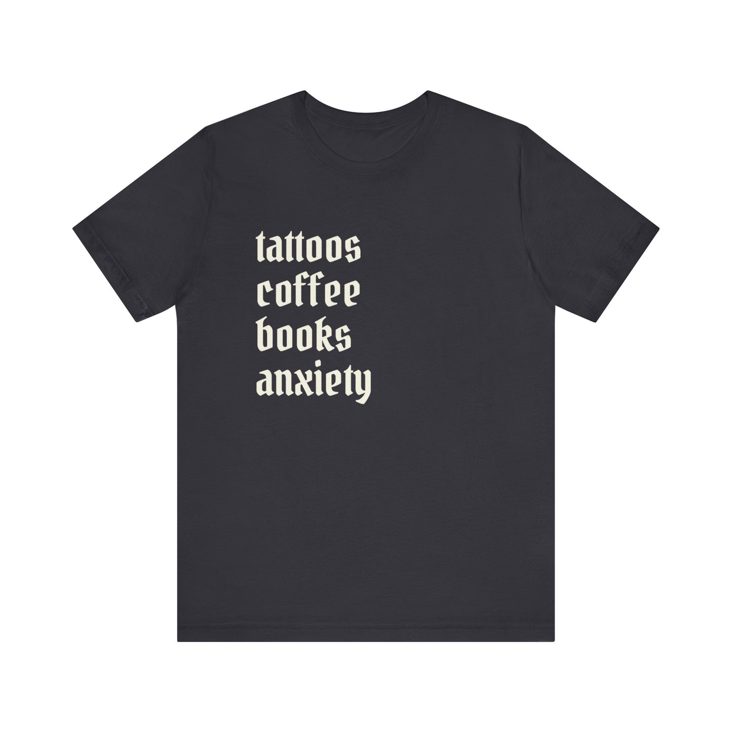 Tattoos coffee books anxiety