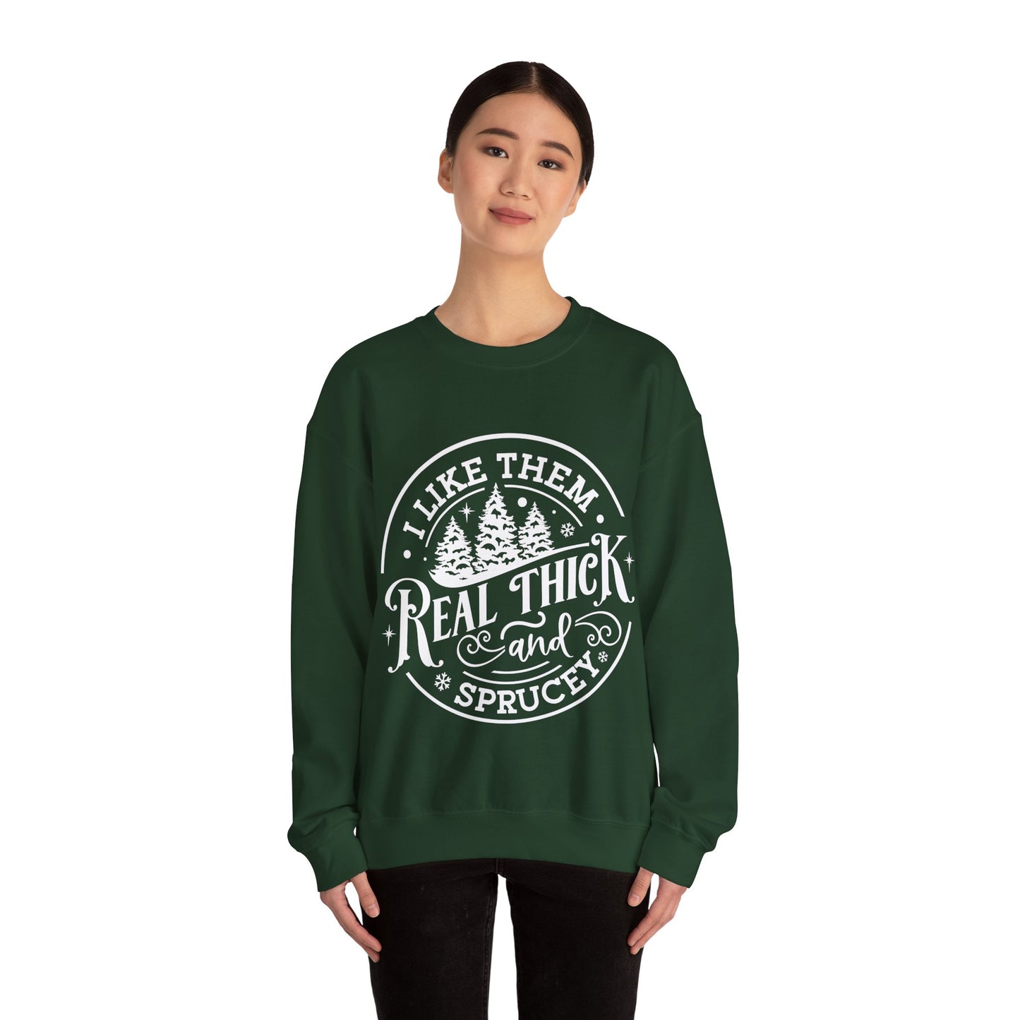 Thick and Sprucey Gildan Crewneck Sweatshirt