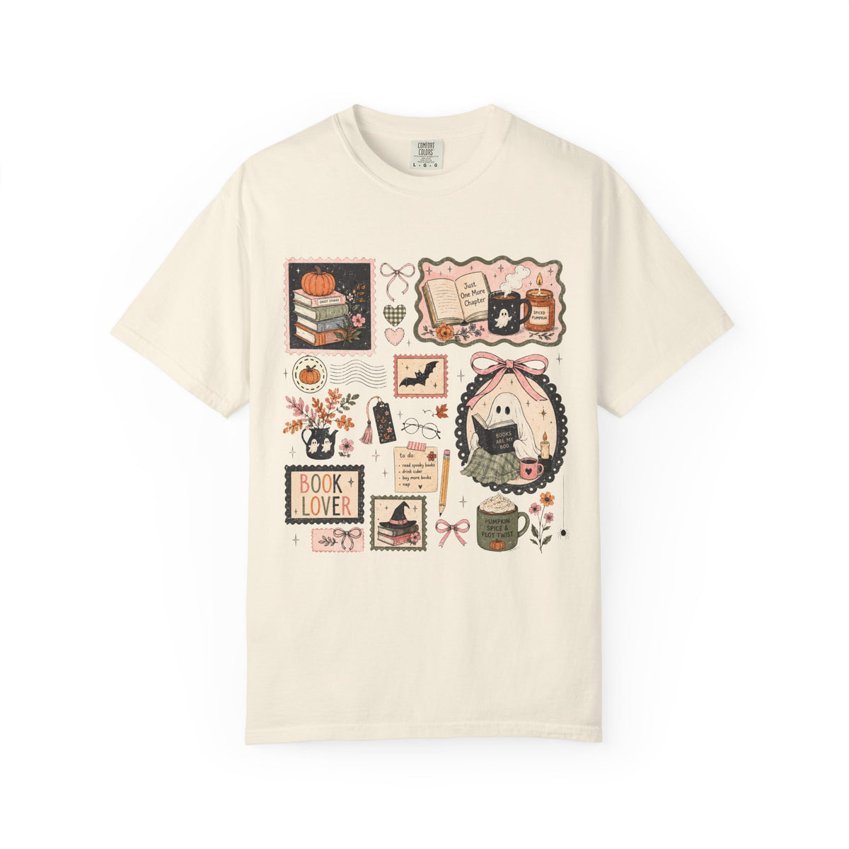 Book Lover ghostie Graphic T-Shirt