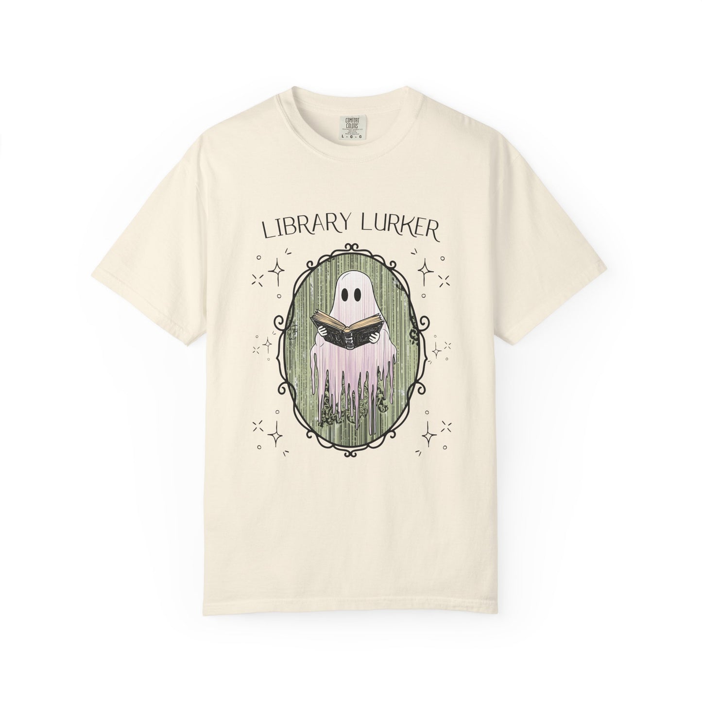 Library Lurker T-Shirt — Cute Ghost Book Lover Tee