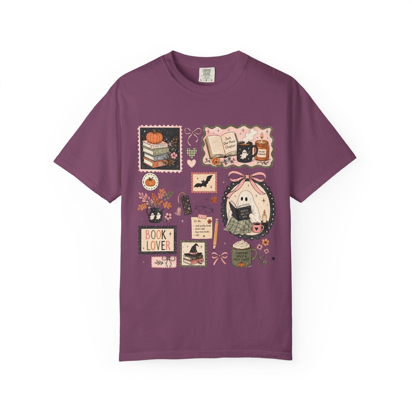 Book Lover ghostie Graphic T-Shirt