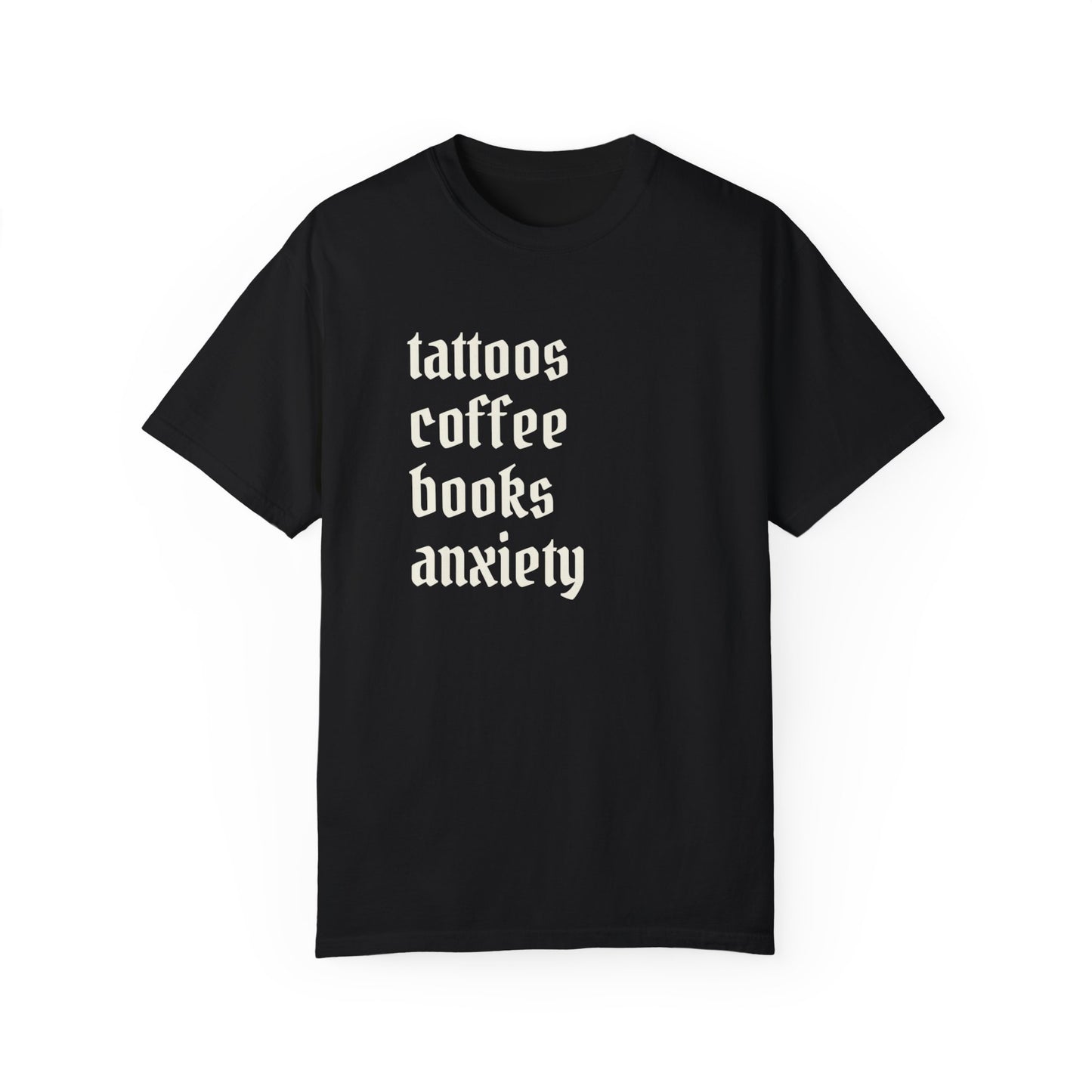 Tattoos coffee books anxiety